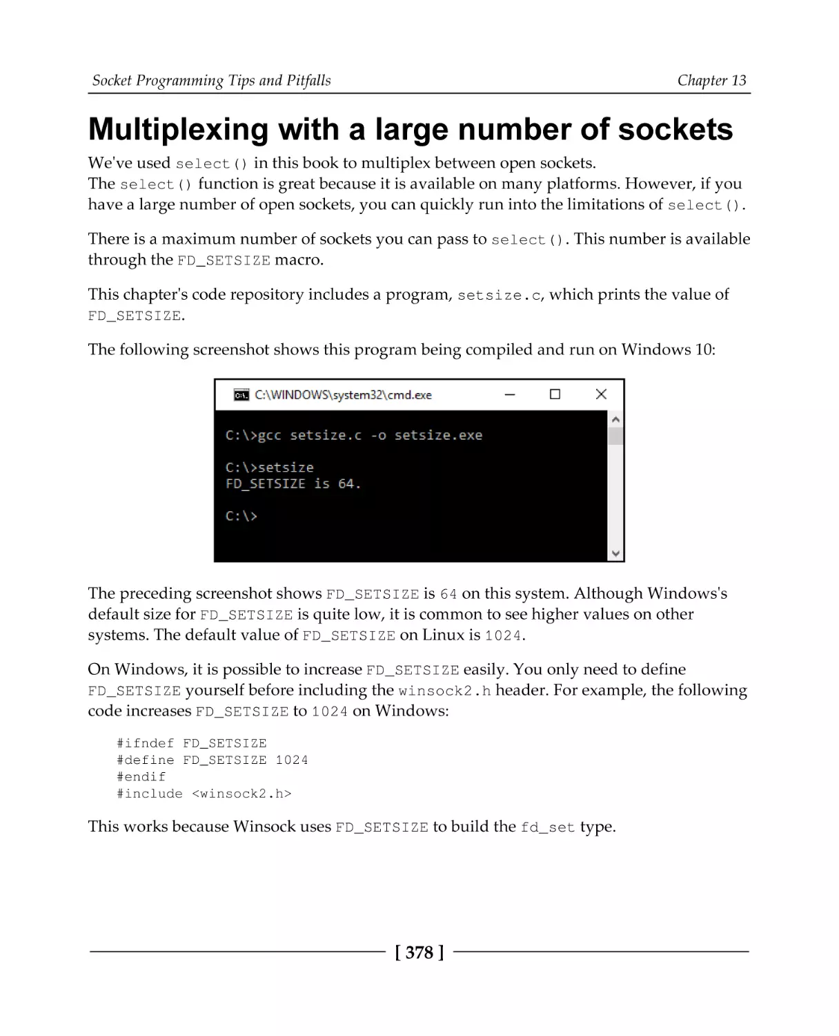 Multiplexing with a large number of sockets