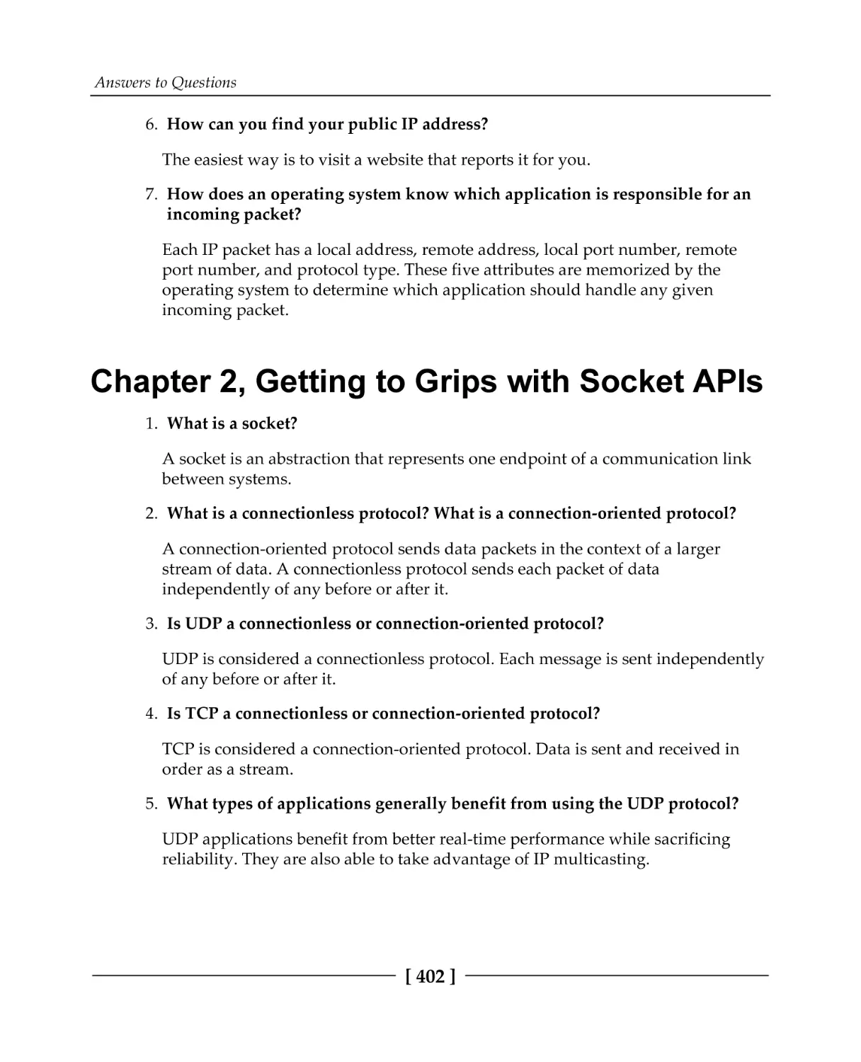 Chapter 2, Getting to Grips with Socket APIs