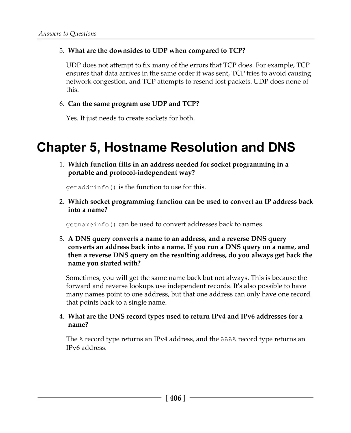 Chapter 5, Hostname Resolution and DNS