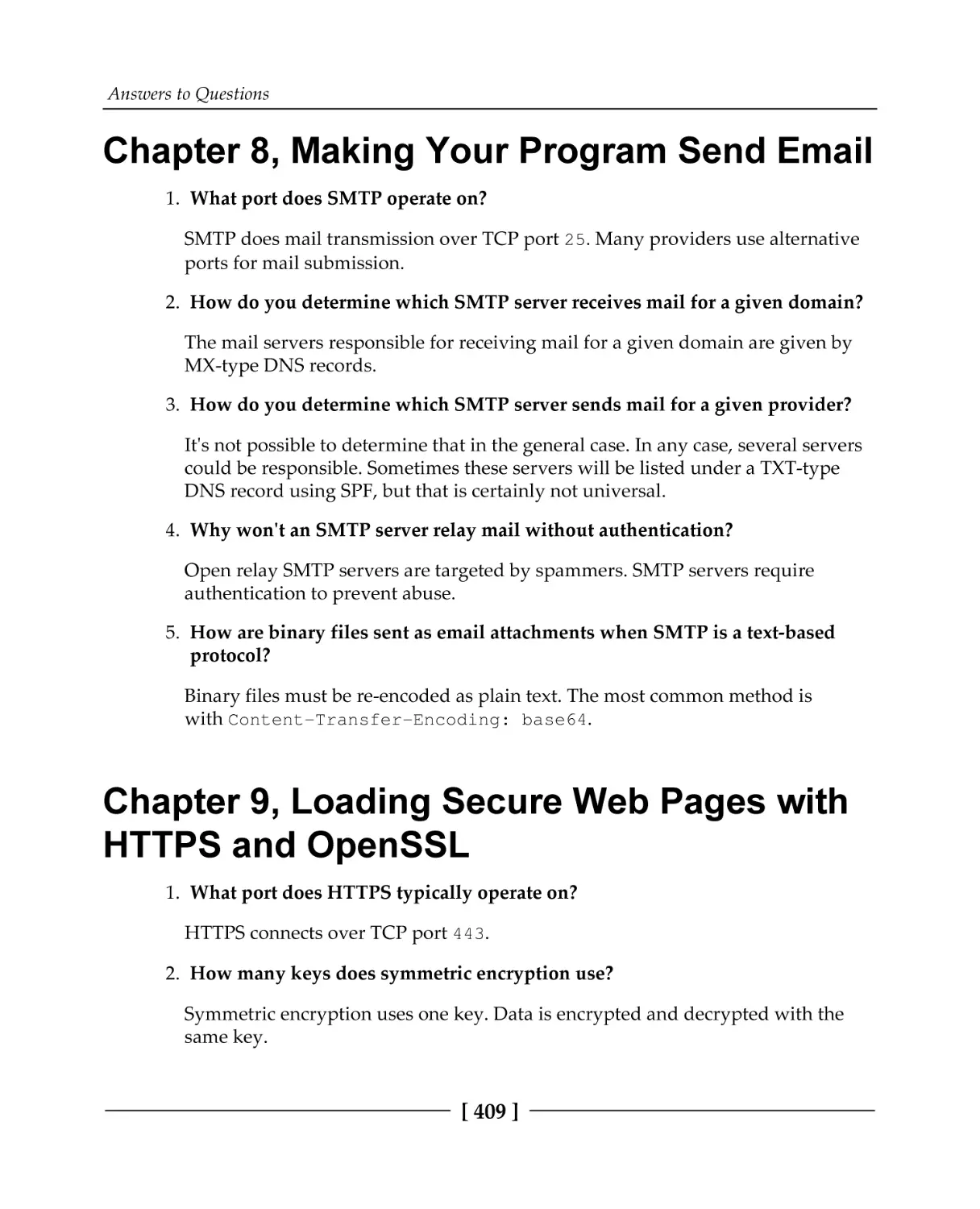 Chapter 8, Making Your Program Send Email
Chapter 9, Loading Secure Web Pages with HTTPS and OpenSSL