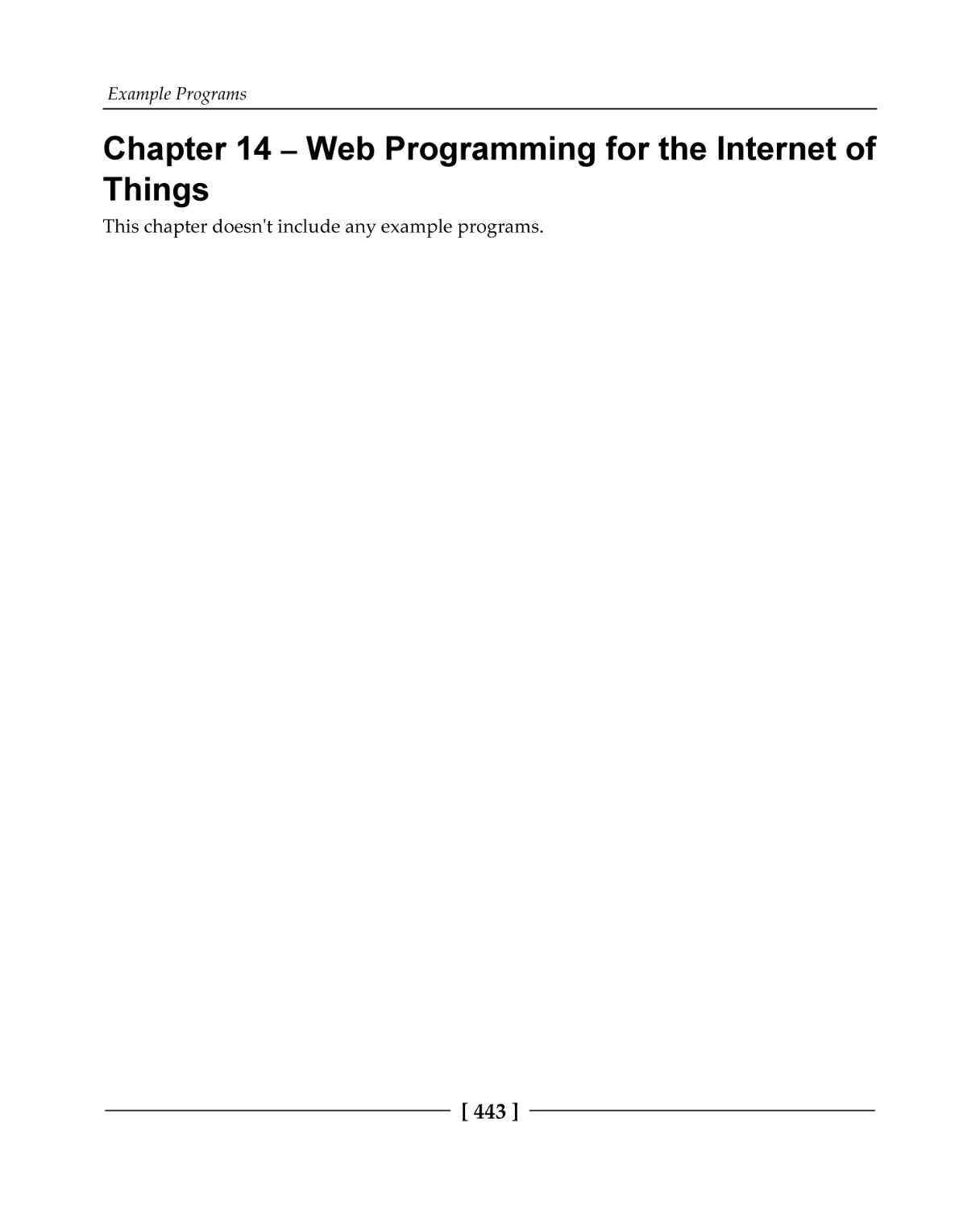 Chapter 14 – Web Programming for the Internet of Things