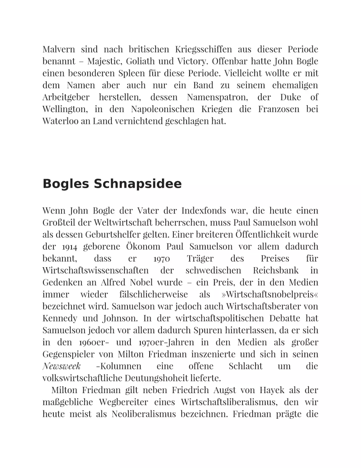 Bogles Schnapsidee