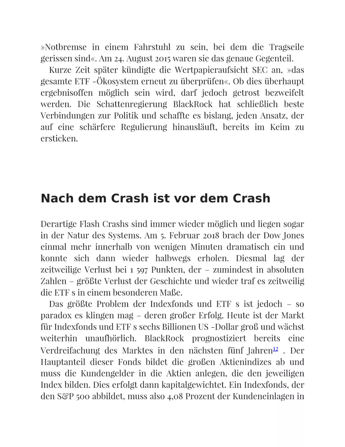 Nach dem Crash ist vor dem Crash