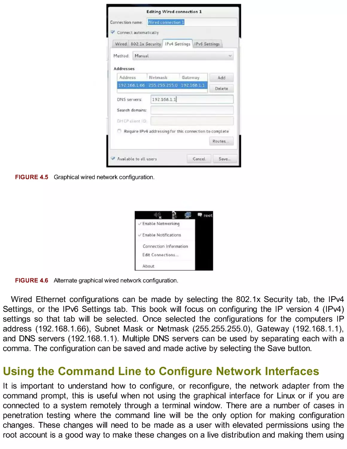 Using the Command Line to Configure Network Interfaces