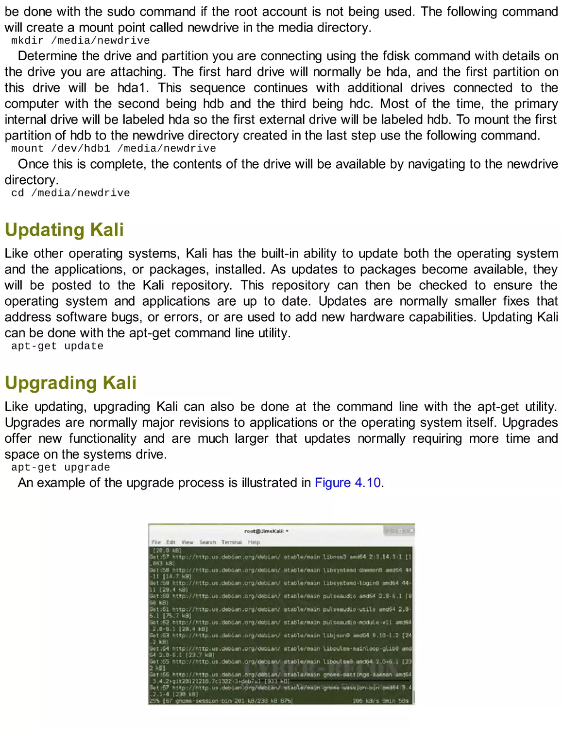 Updating Kali
Upgrading Kali