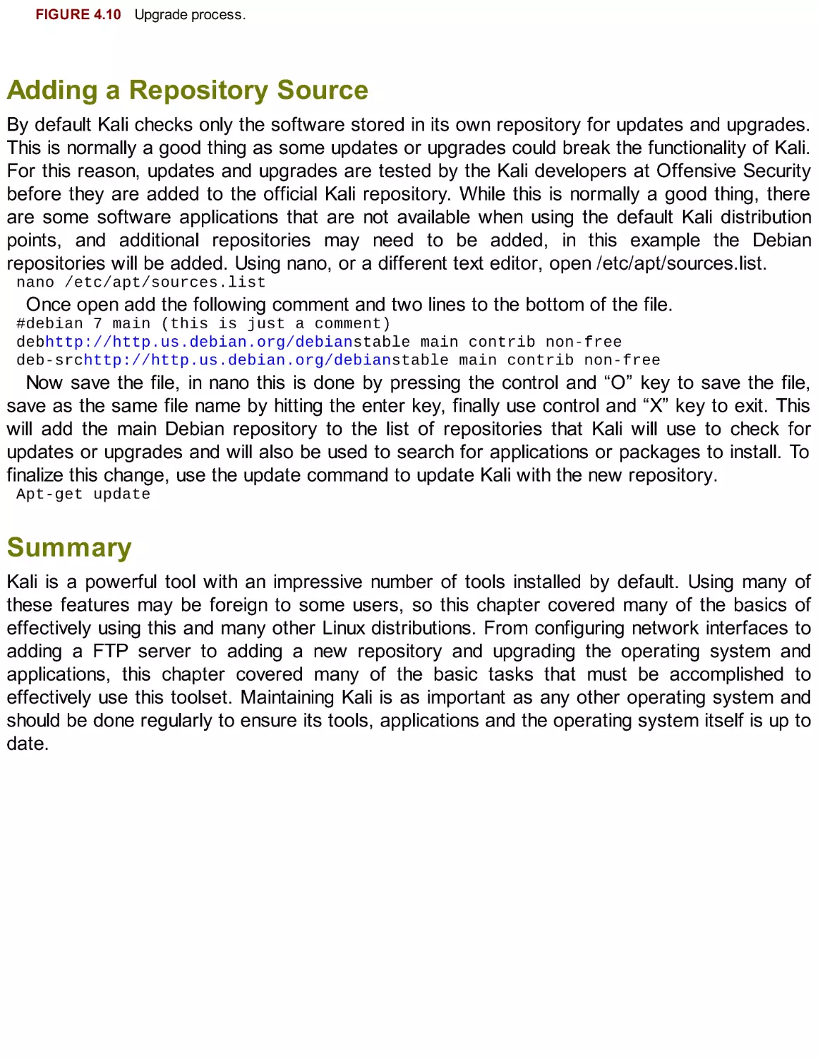 Adding a Repository Source
Summary