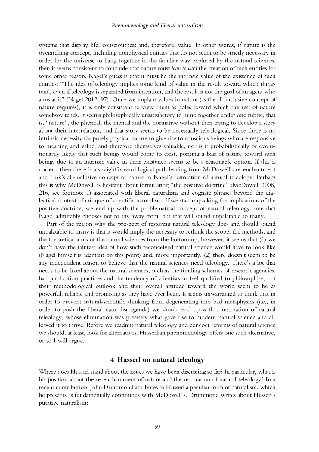 4. Husserl on natural teleology
