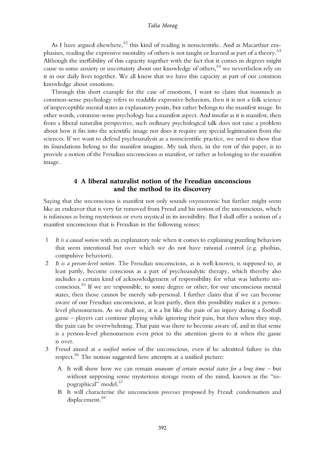 4. A liberal naturalist notion of the Freudian unconscious and the method to its discovery