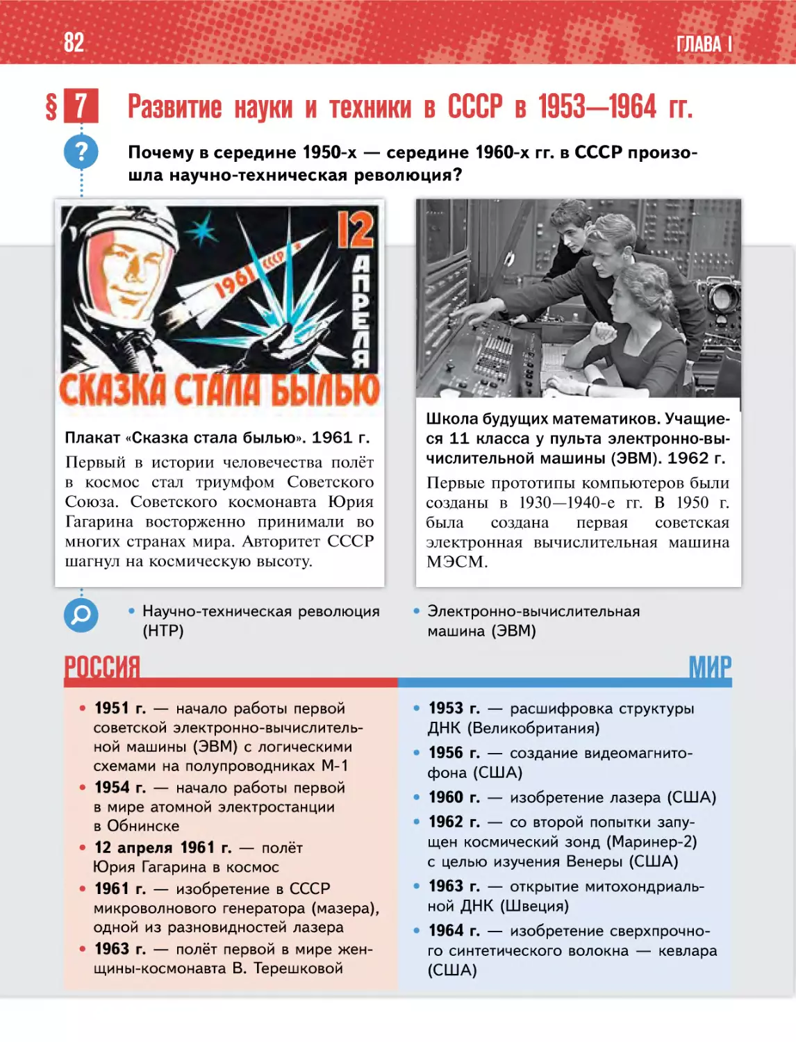 § 7 Развитие науки и техники в СССР в 1953—1964 гг.