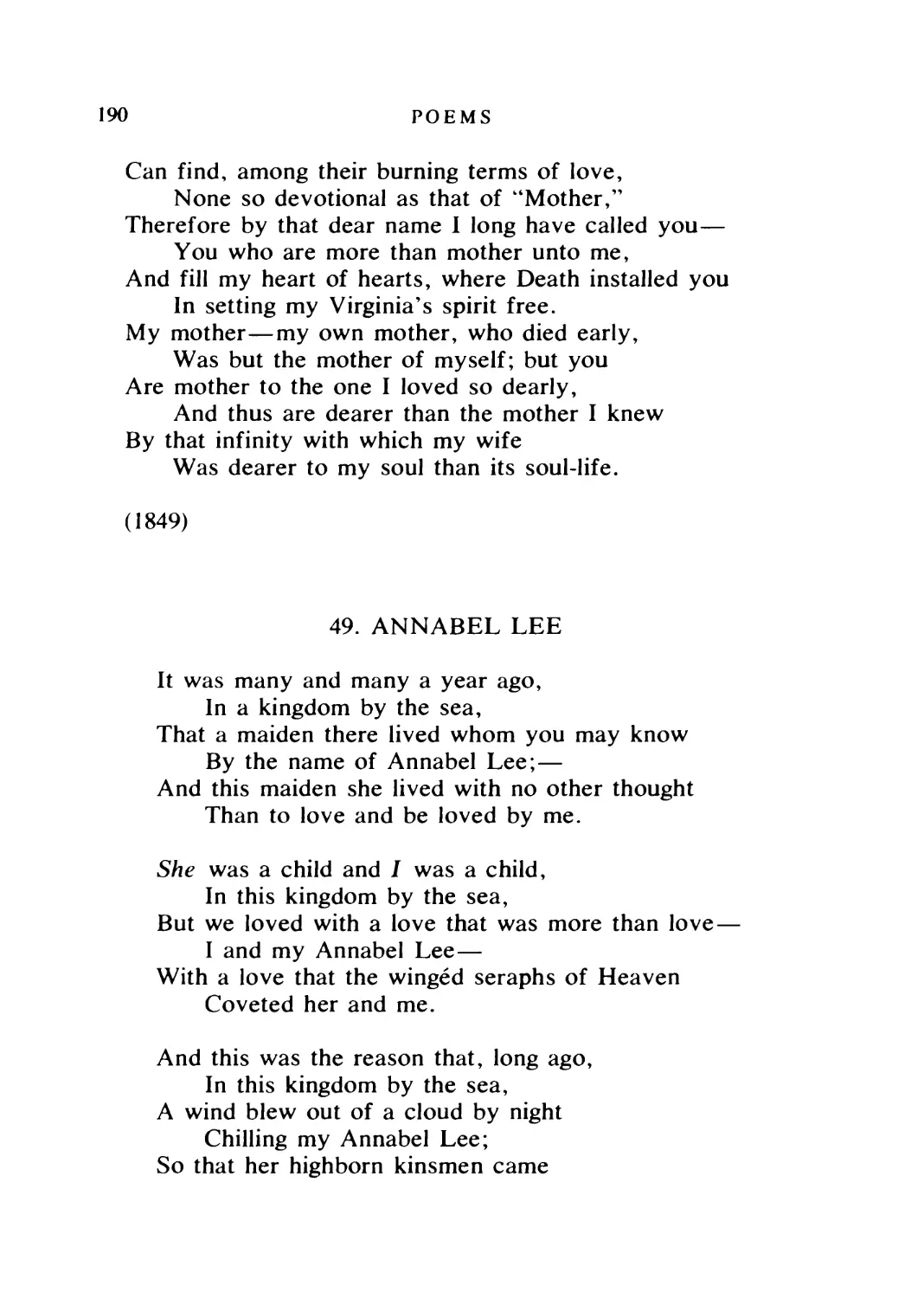 49. ANNABEL LEE