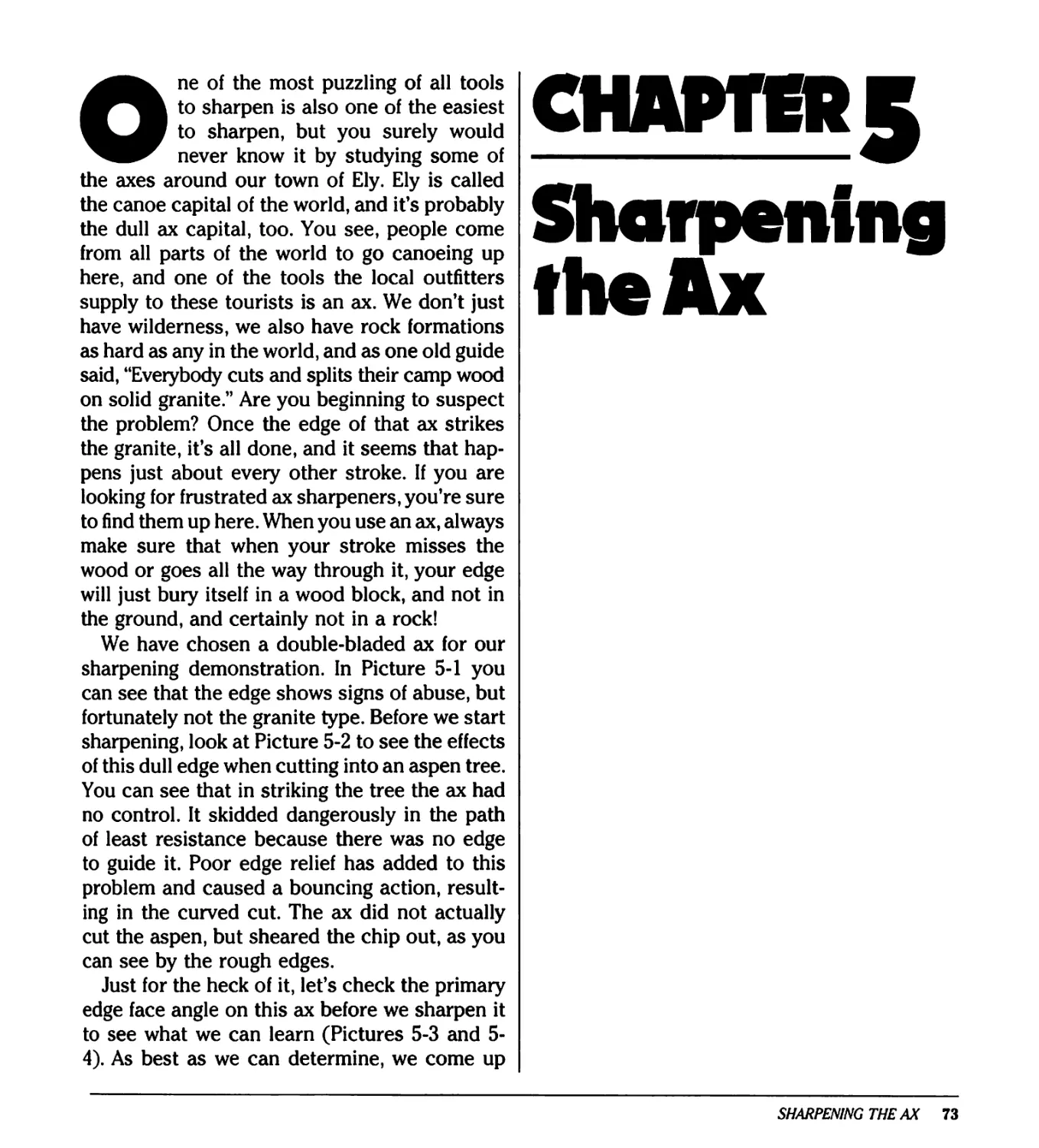 CHAPTER 5 / Sharpening the Ax