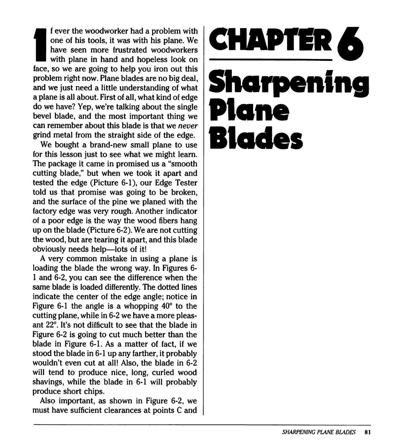 CHAPTER 6 / Sharpening Plane Blades