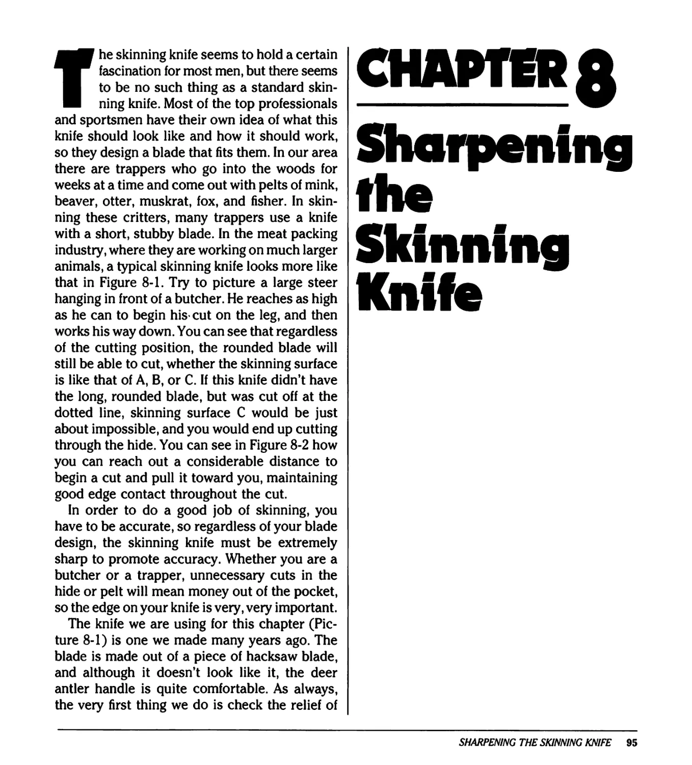 CHAPTER 8 / Sharpening the Skinning Knife