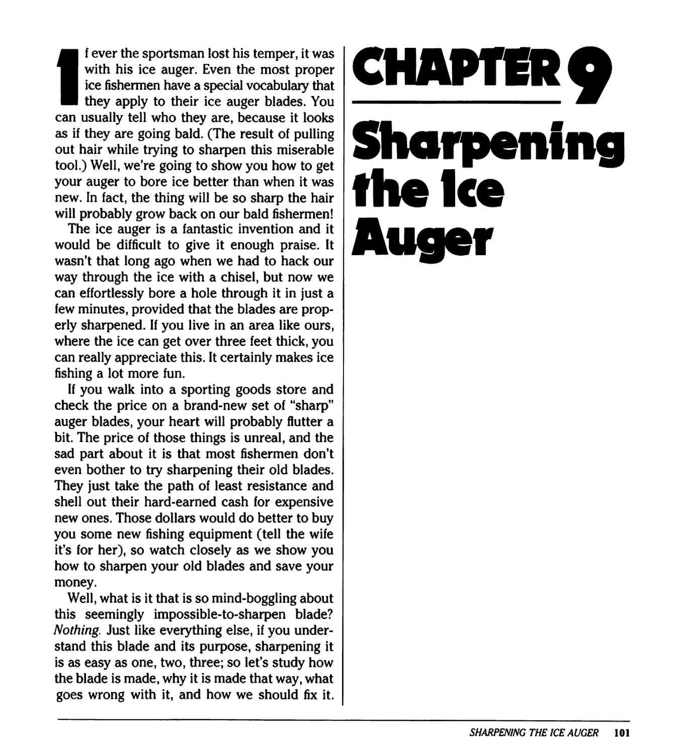 CHAPTER 9 / Sharpening the Ice Auger