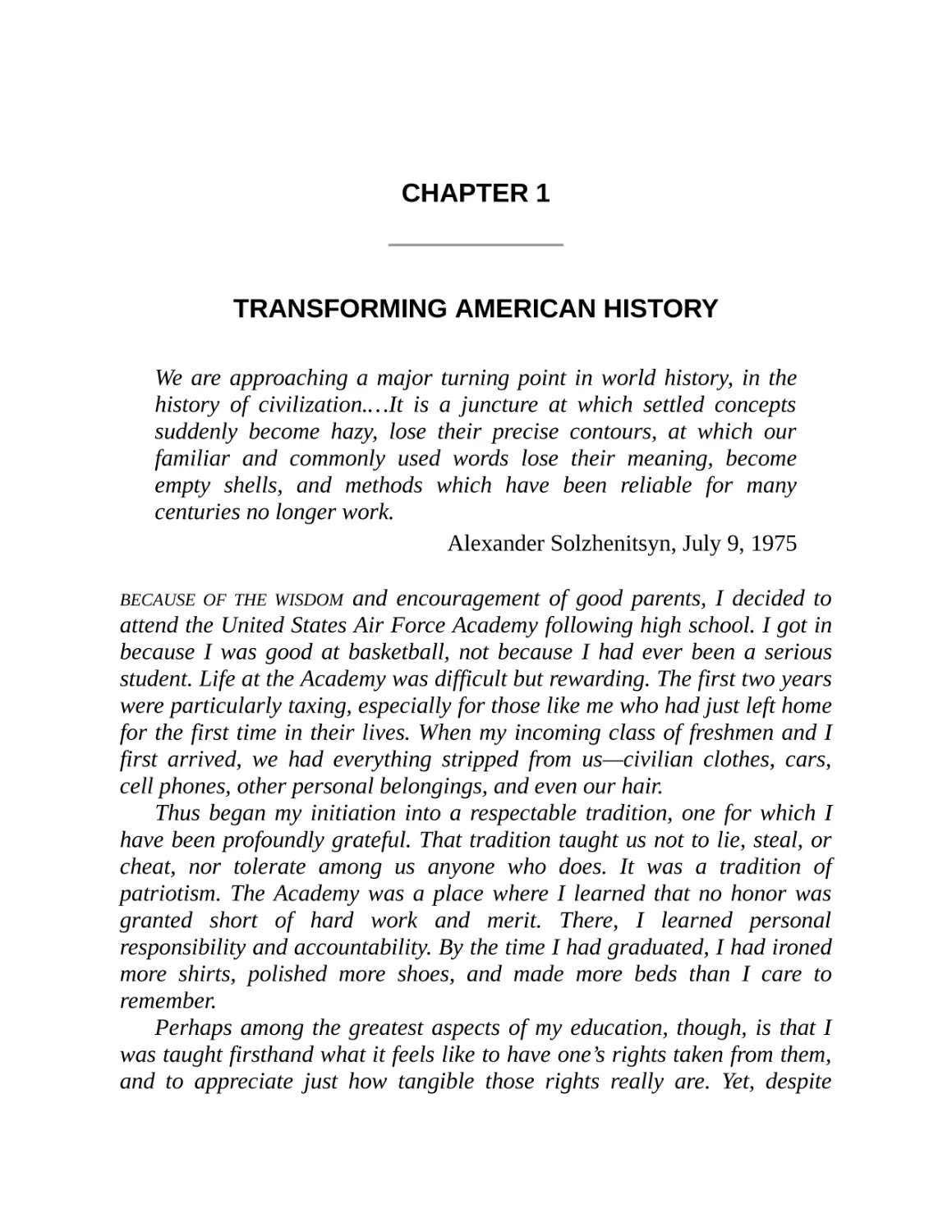 CHAPTER 1 / Transforming American History