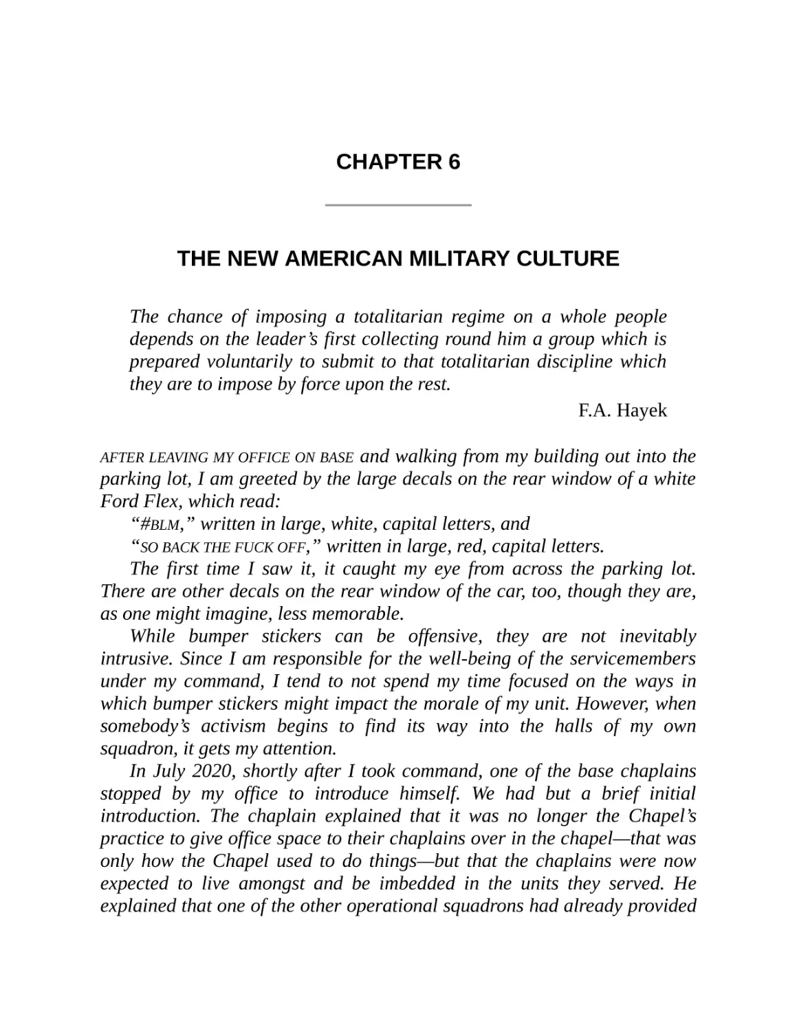 CHAPTER 6 / The New American Military Culture