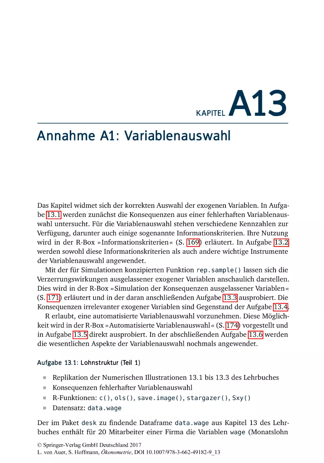 A13 Annahme A1
A13.1 Lohnstruktur (Teil 1)