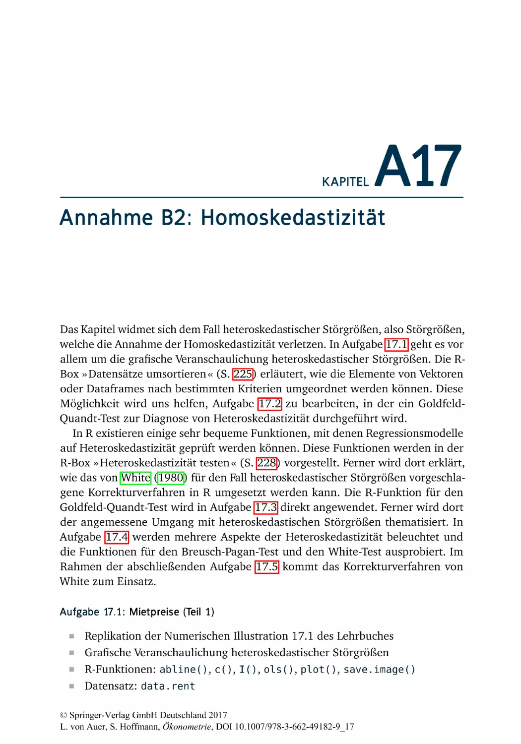 A17 Annahme B2
A17.1 Mietpreise (Teil 1)