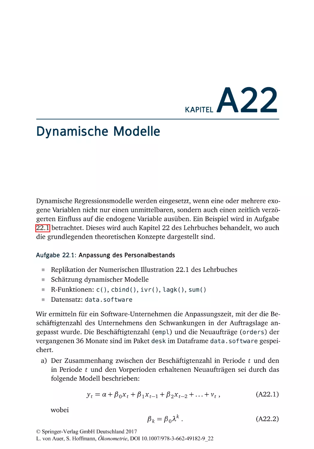 A22 Dynamische Modelle
A22.1 Anpassung des Personalbestands