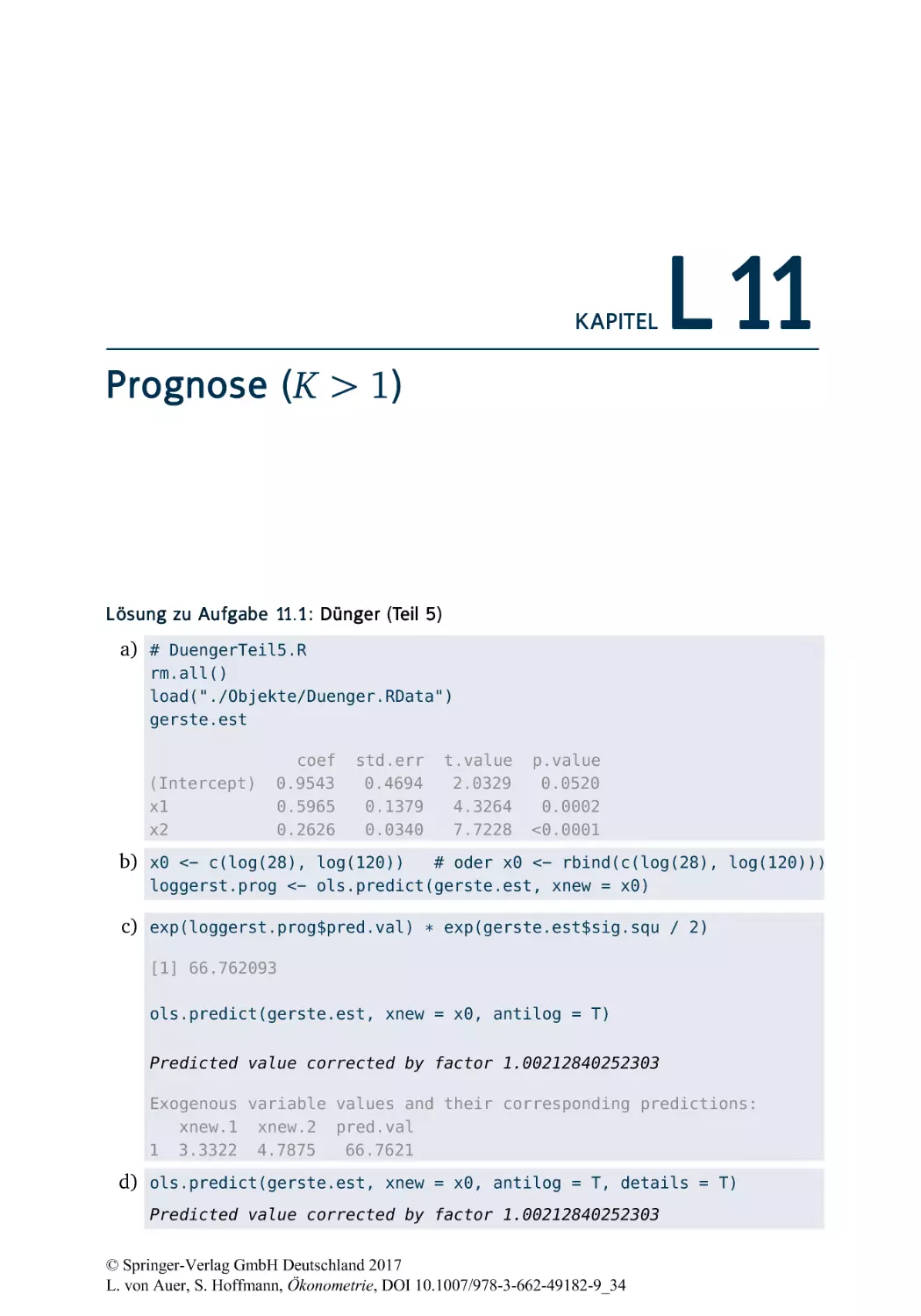 L11 Prognose (K>1)
L11.1 Dünger (Teil 5)