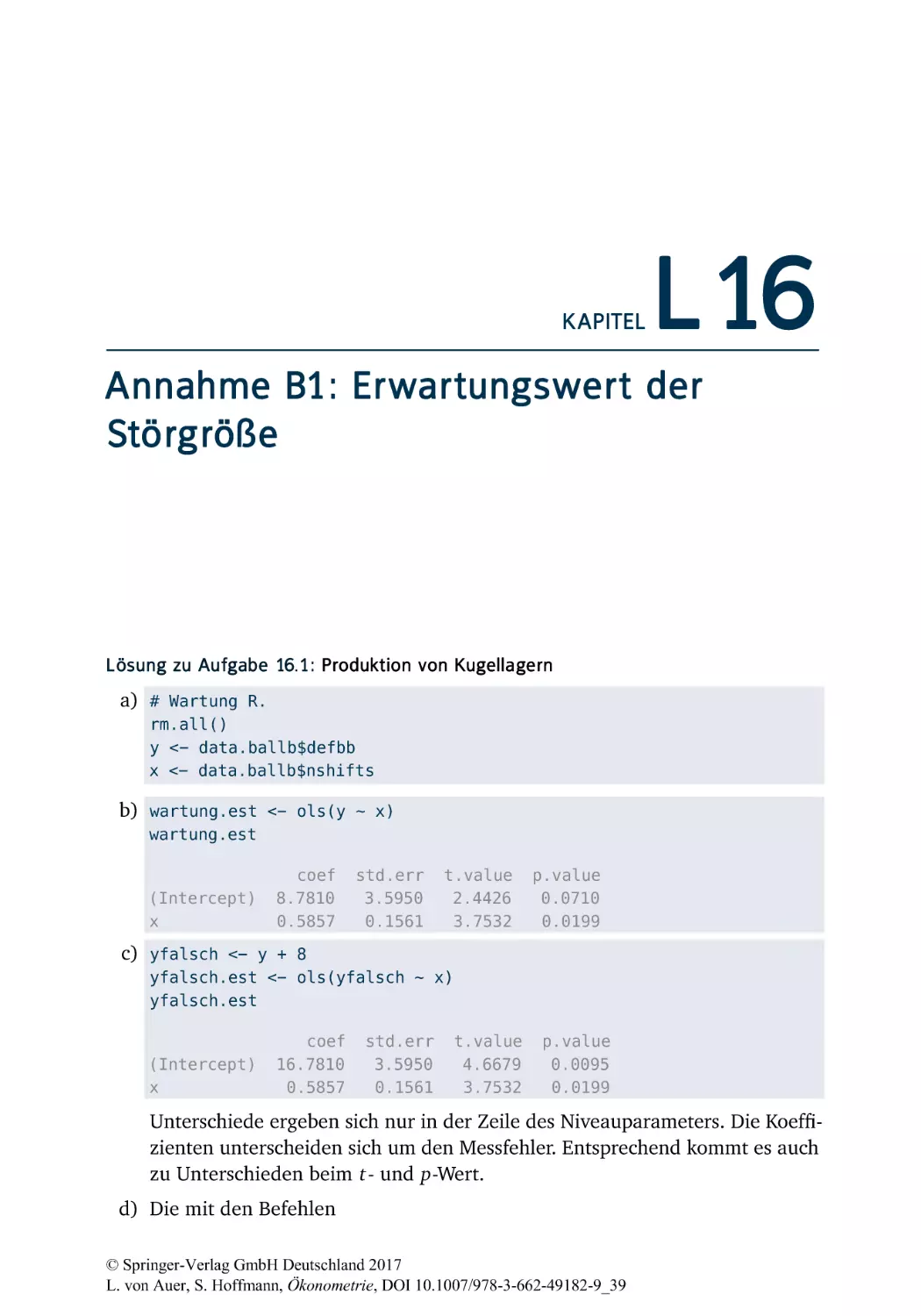 L16 Annahme B1
L16.1 Produktion von Kugellagern