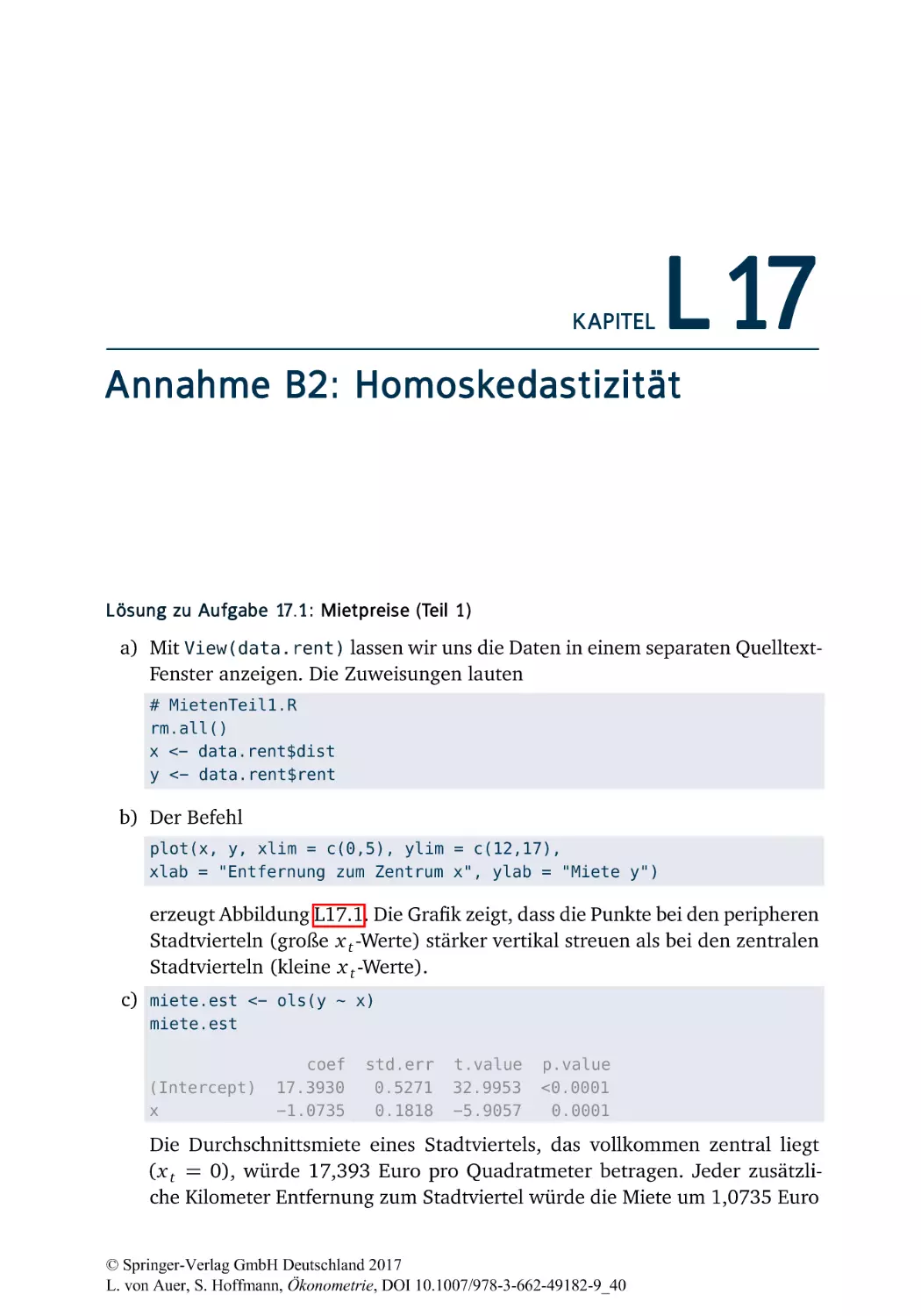 L17 Annahme B2
L17.1 Mietpreise (Teil 1)