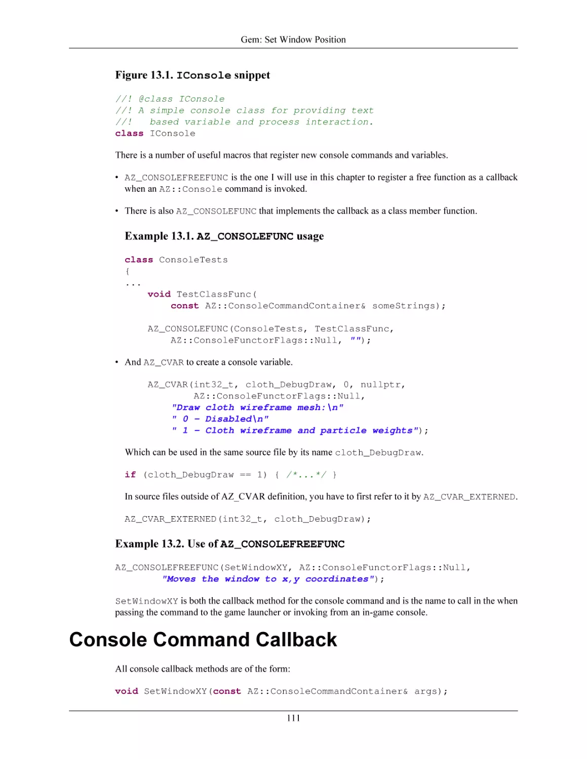 Console Command Callback
