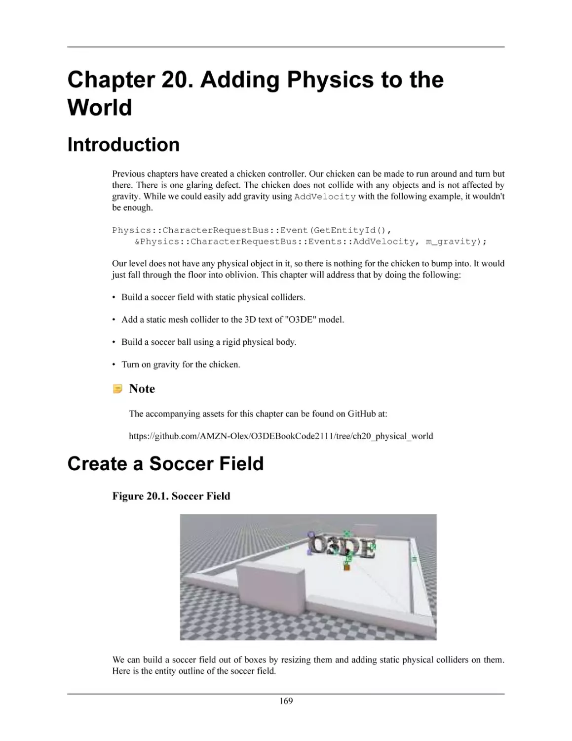 Chapter 20. Adding Physics to the World
Introduction
Create a Soccer Field