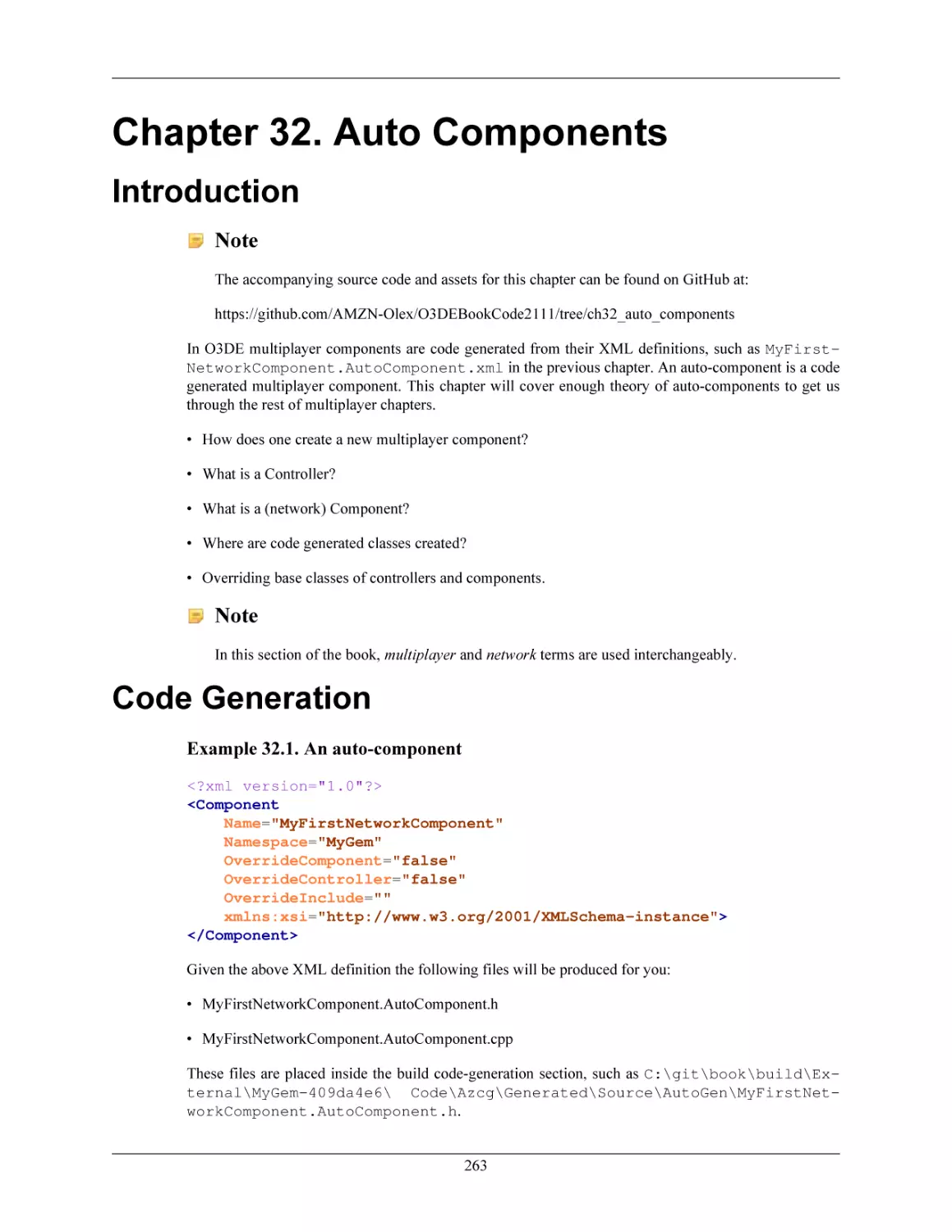 Chapter 32. Auto Components
Introduction
Code Generation