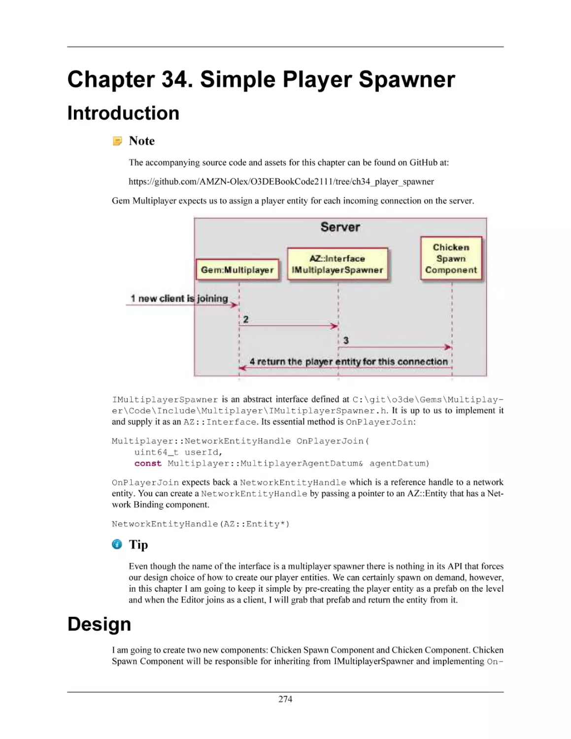 Chapter 34. Simple Player Spawner
Introduction
Design