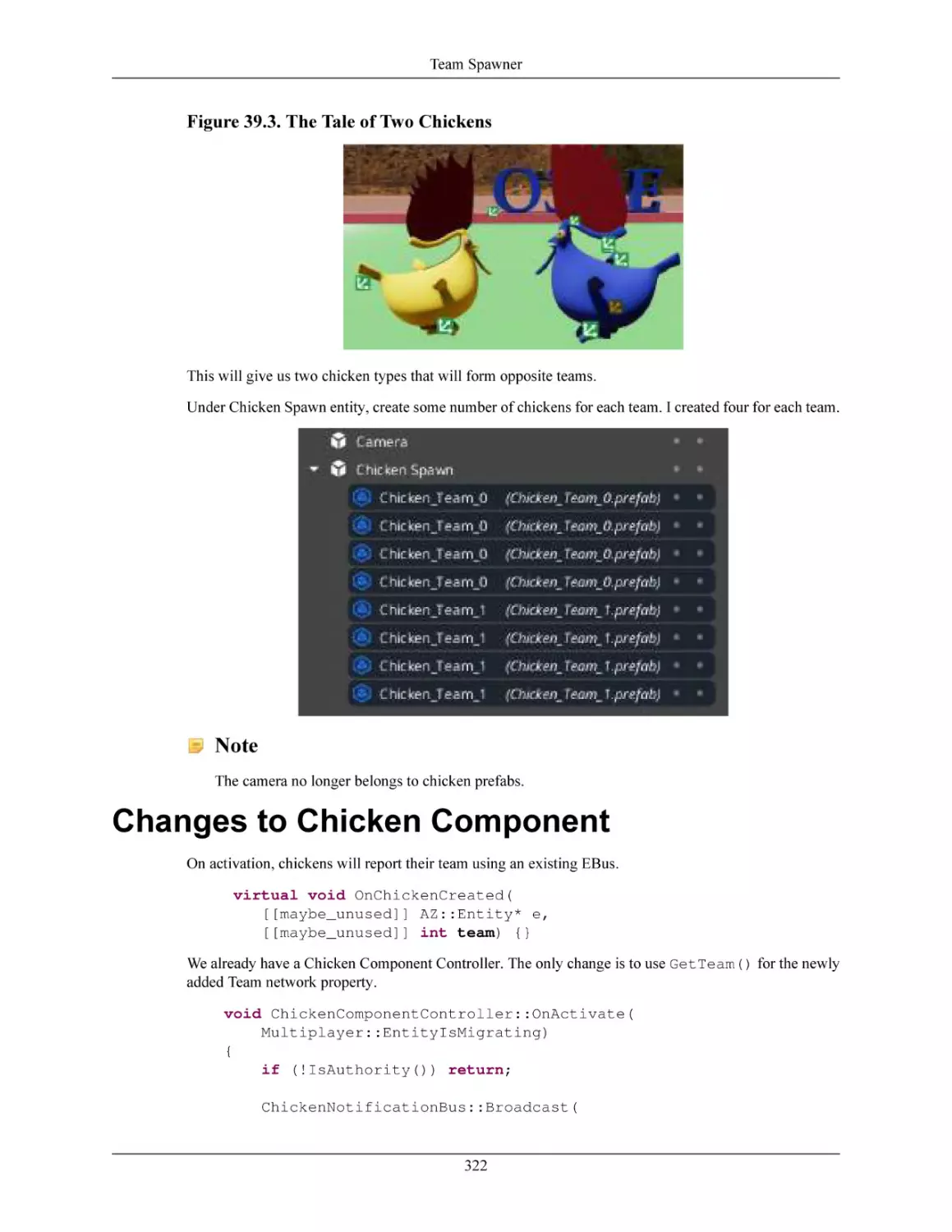 Changes to Chicken Component