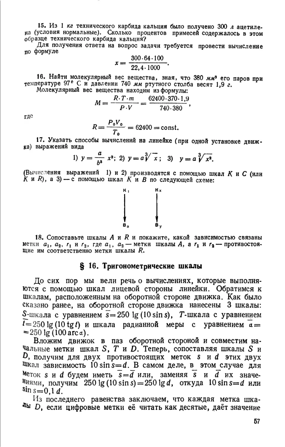 16. Тригонометрические шкалы