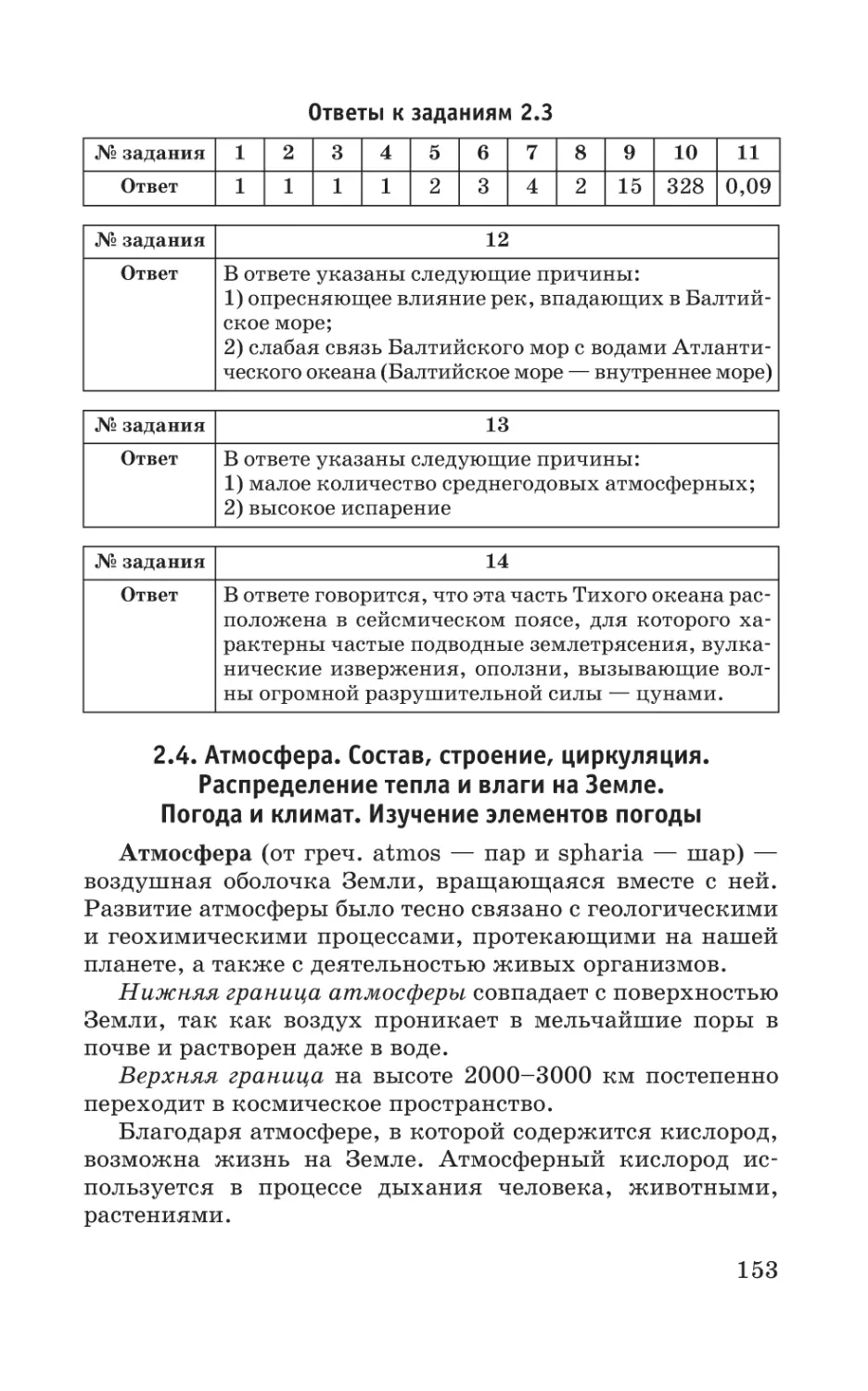 2.4. Атмосфера. Состав, строение, циркуляция