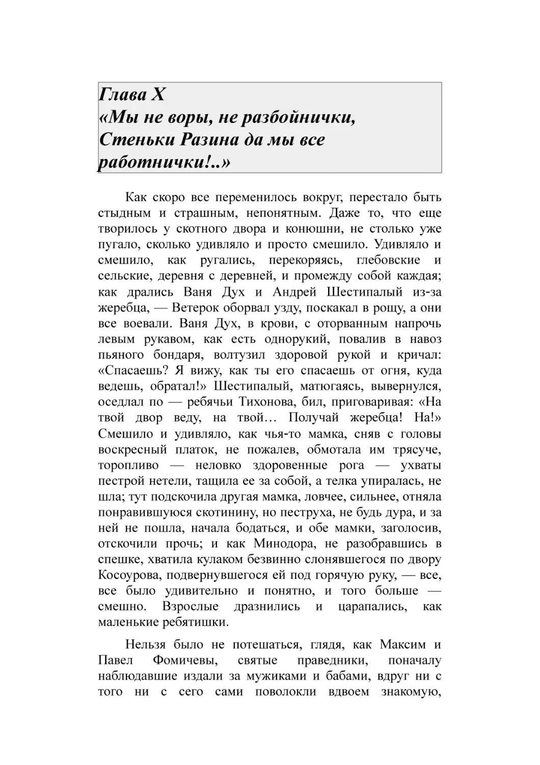 Глава X «Мы не воры, не разбойнички, Стеньки Разина да мы все работнички!..»