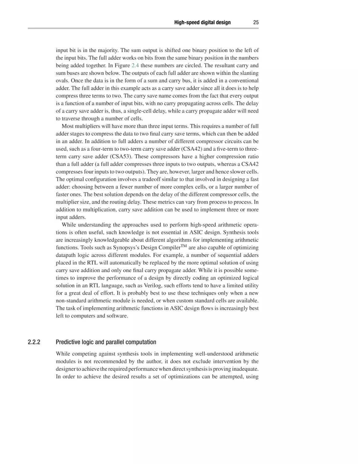 2.2.2 Predictive logic and parallel computation