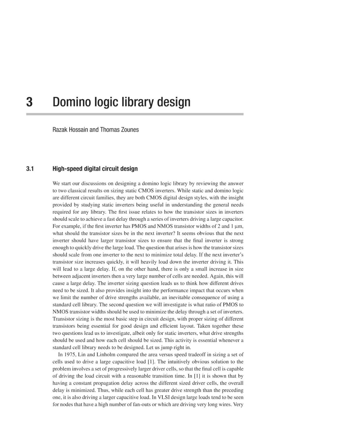 3 Domino logic library design
3.1 High-speed digital circuit design