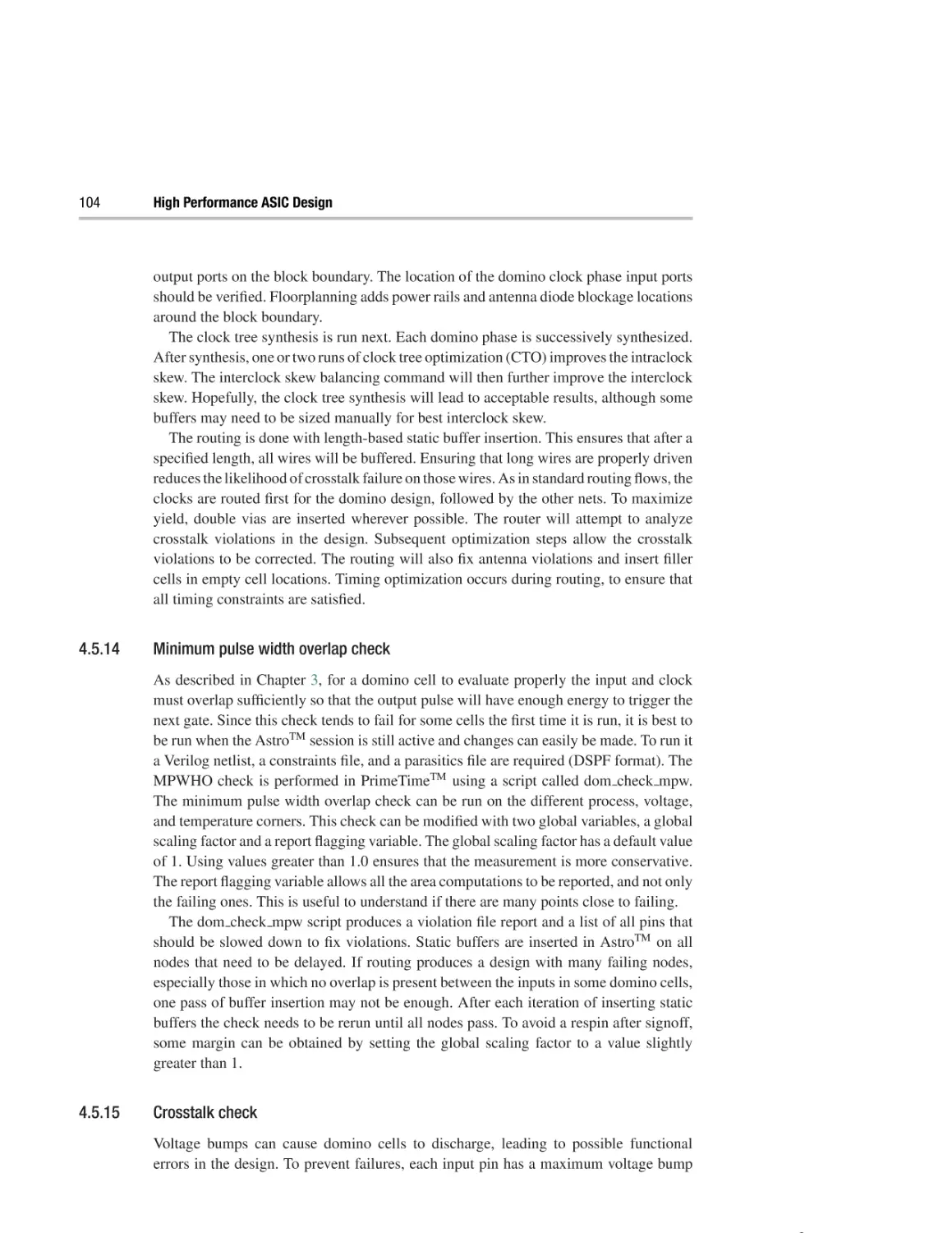 4.5.14 Minimum pulse width overlap check
4.5.15 Crosstalk check