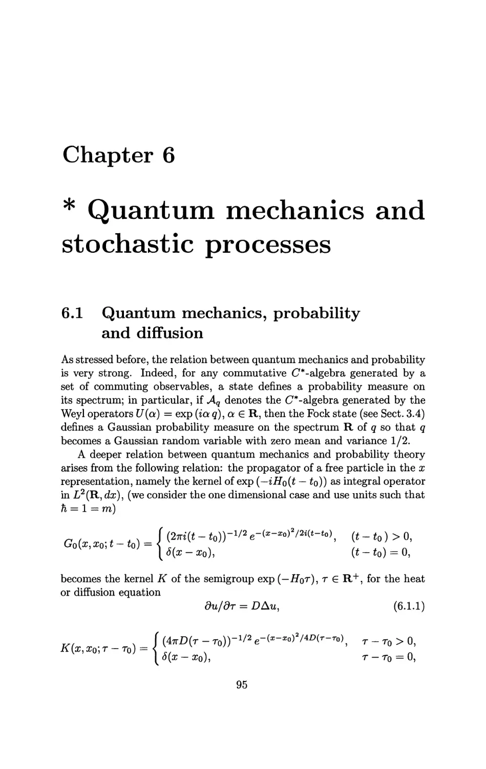 6 Quantum mechanics and stochastic processes