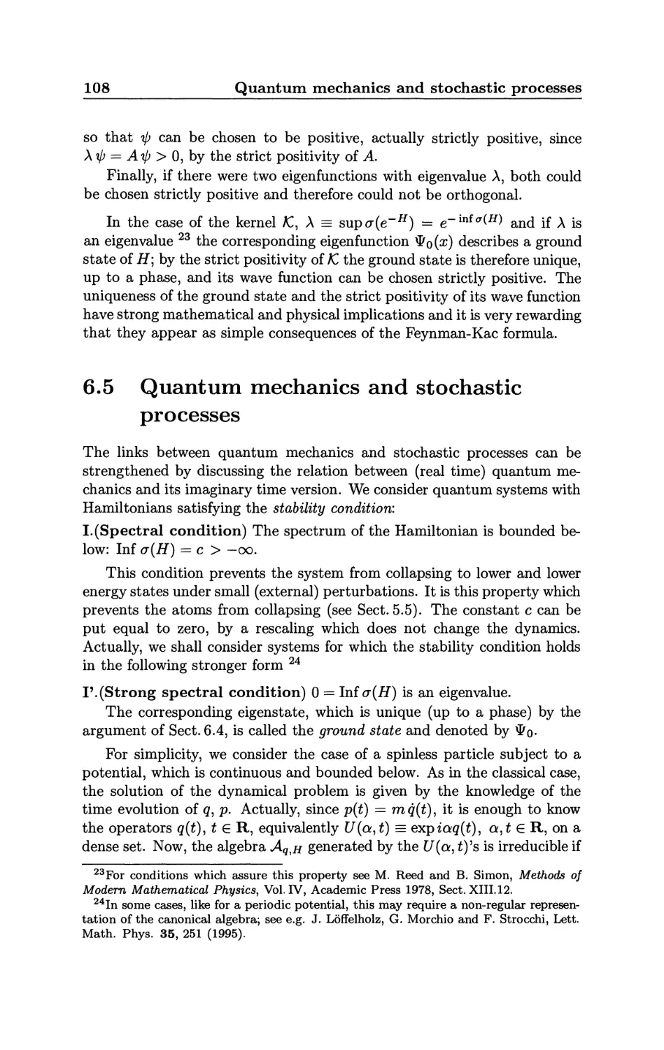 6.5 Quantum mechanics and stochastic processes