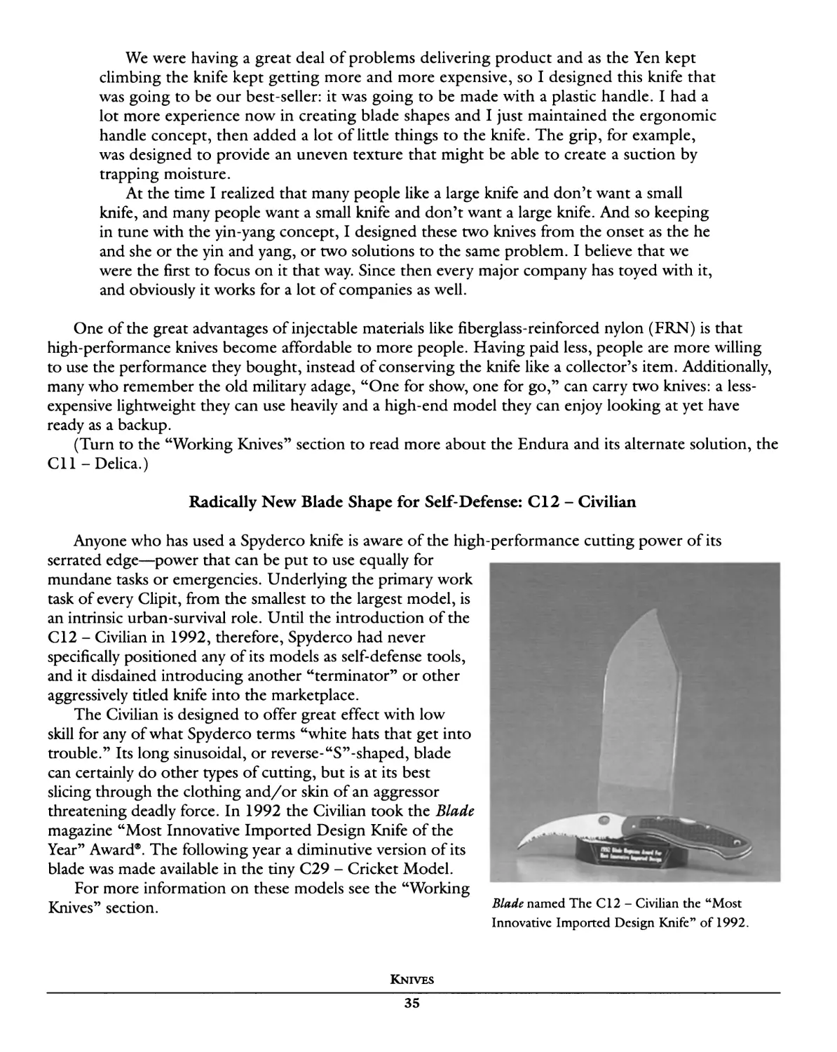 Radically New Blade Shape for Self-Defense: C12 - Civilian