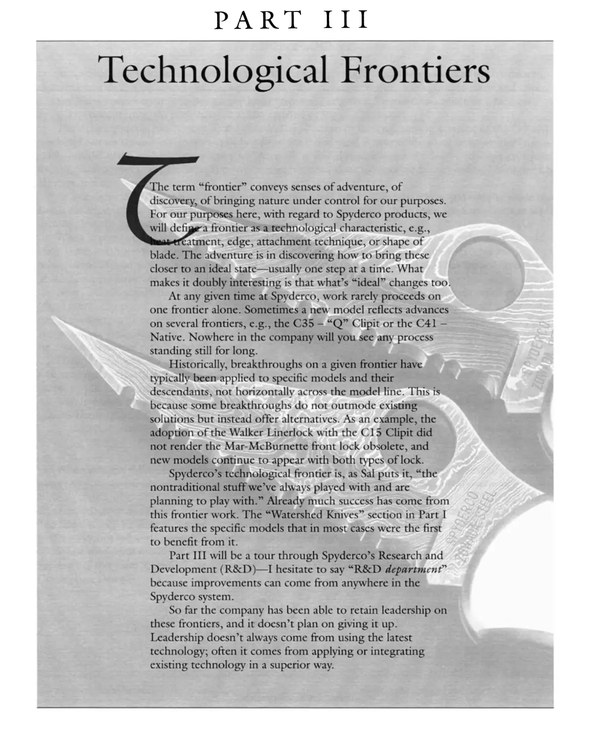 PART III: TECHNOLOGICAL FRONTIERS