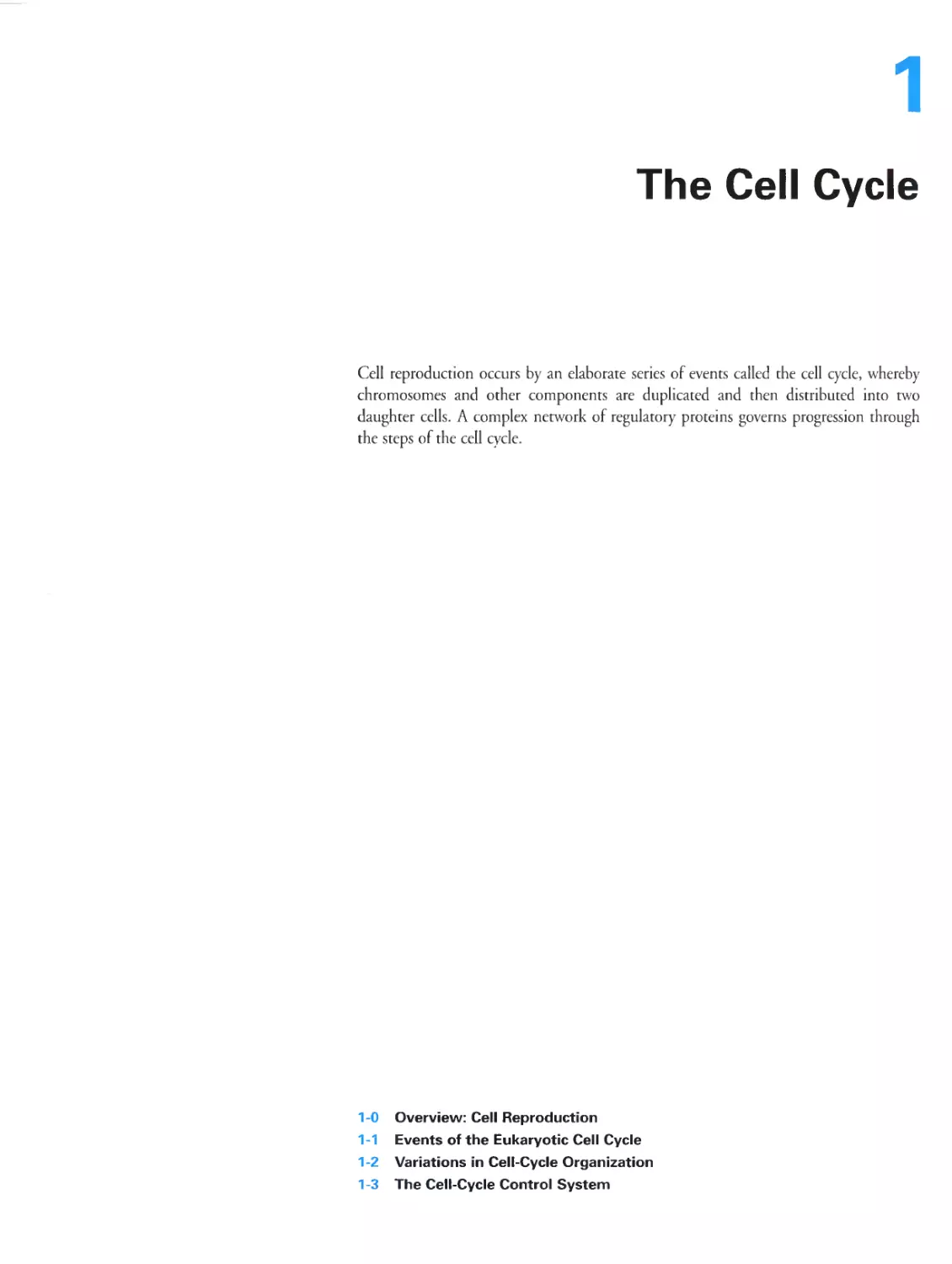 Chapter 1. The Cell Cycle