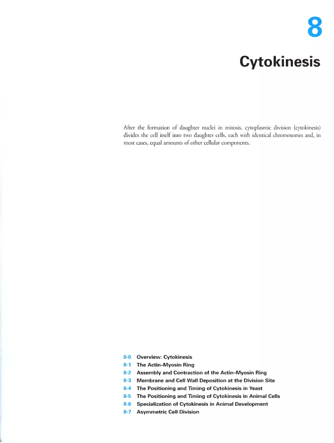 Chapter 8. Cytokinesis