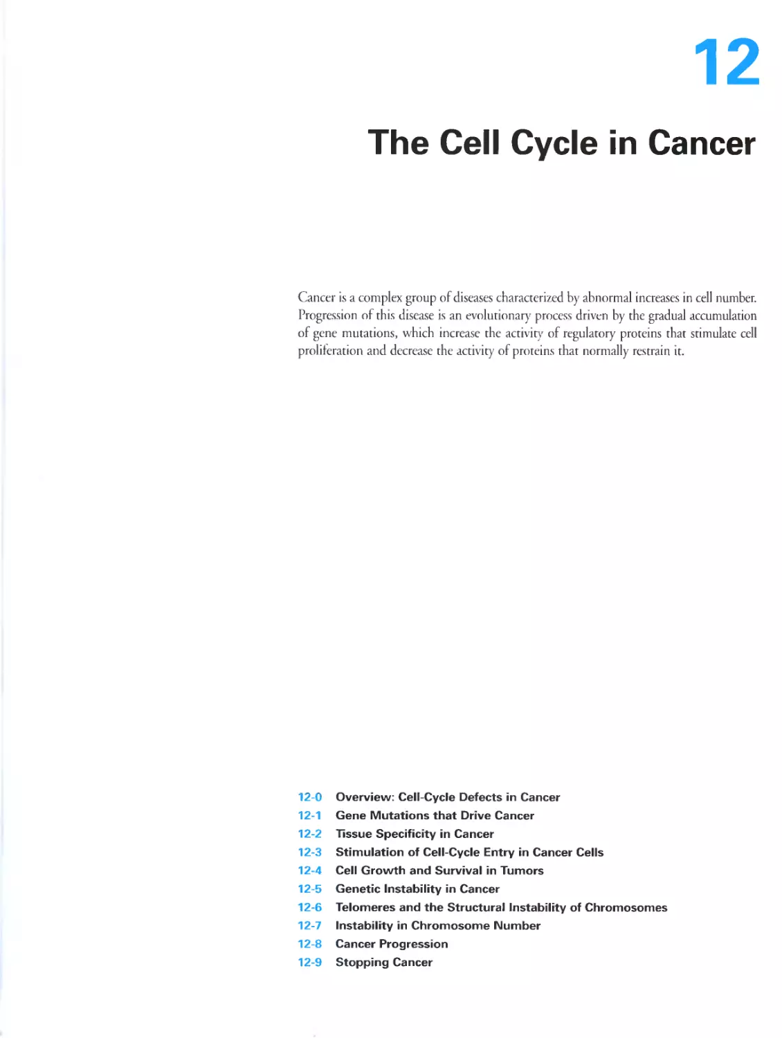 Chapter 12. The Cell Cycle in Cancer