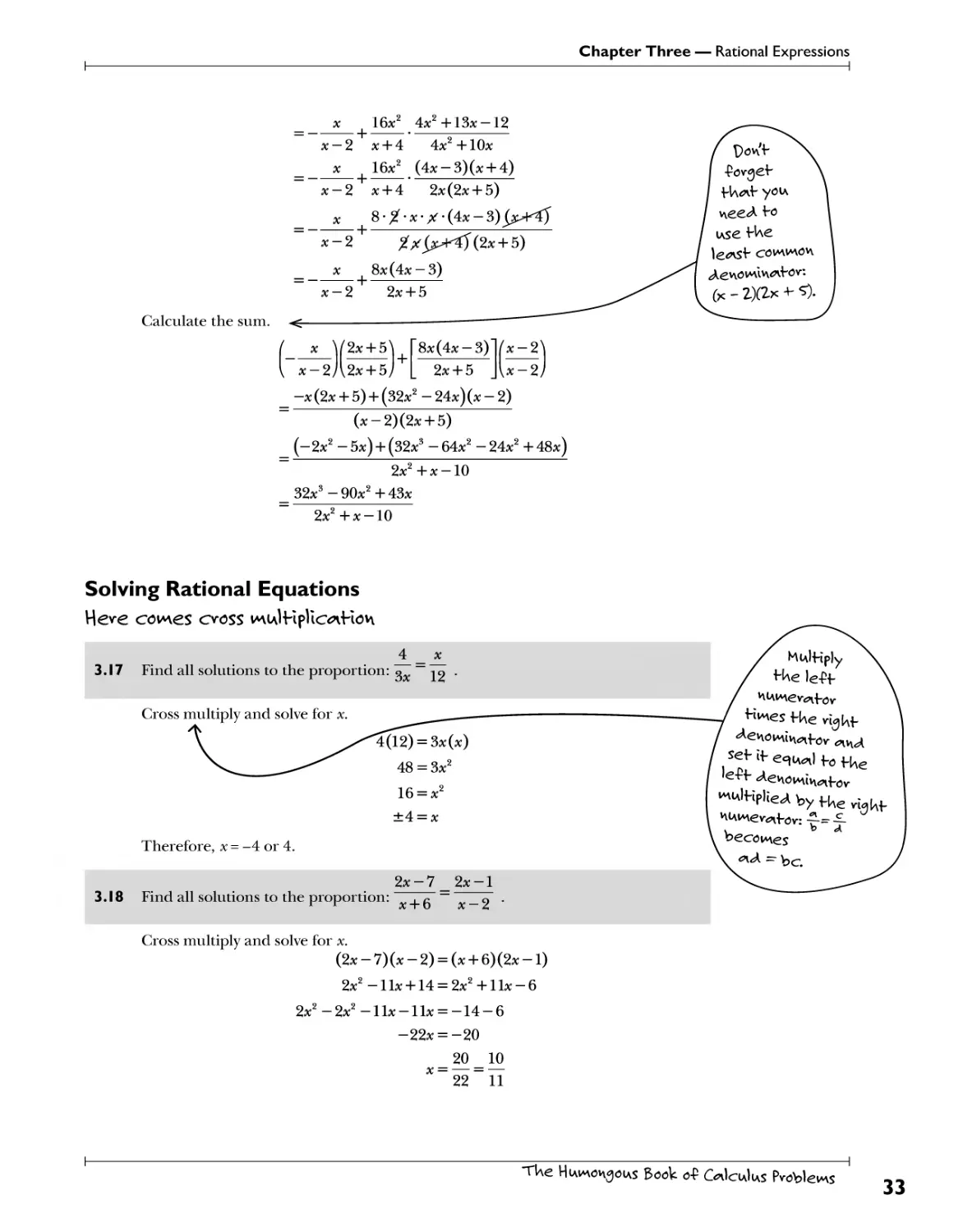 Solving Rational Equations 33