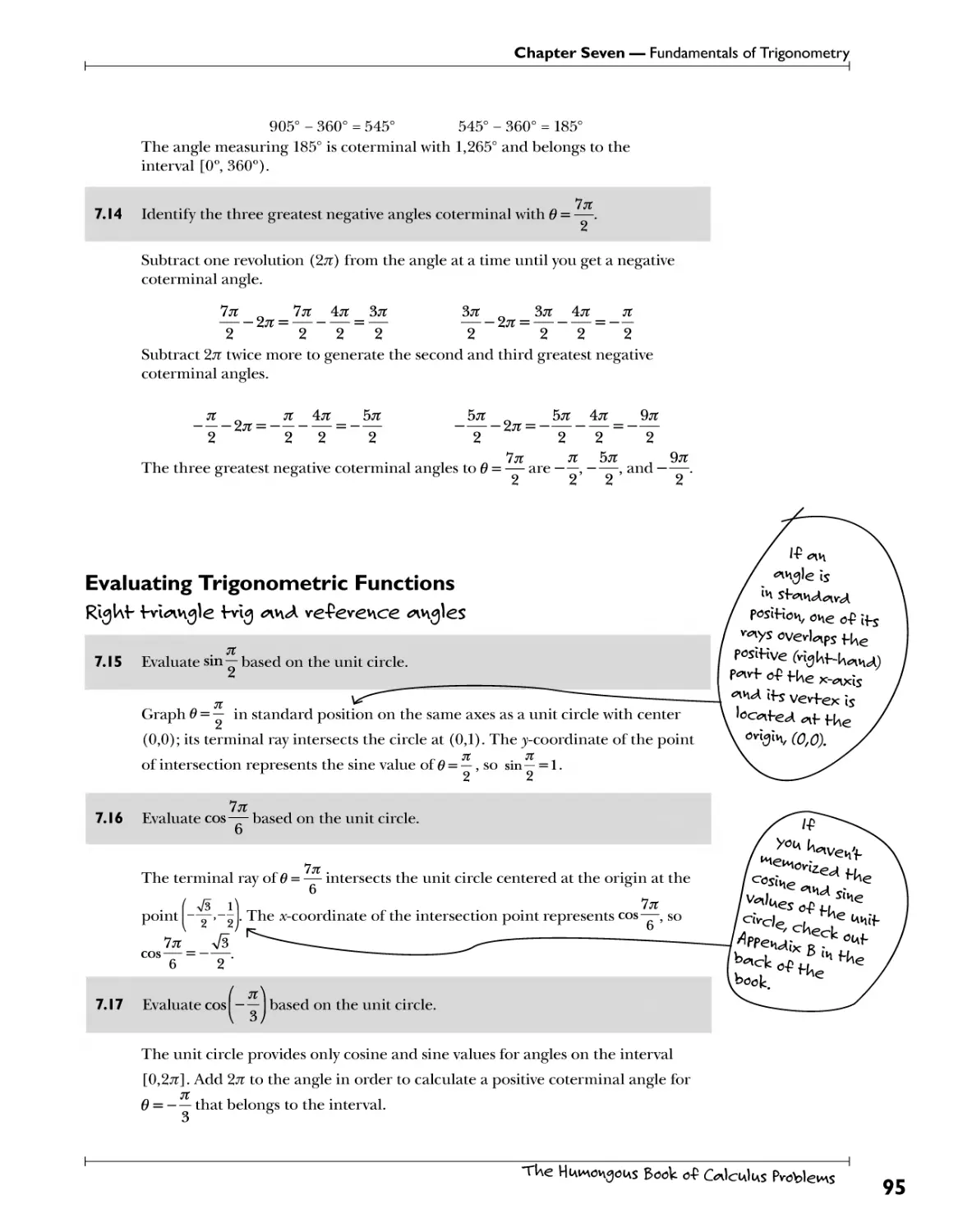 Evaluating Trigonometric Functions 95