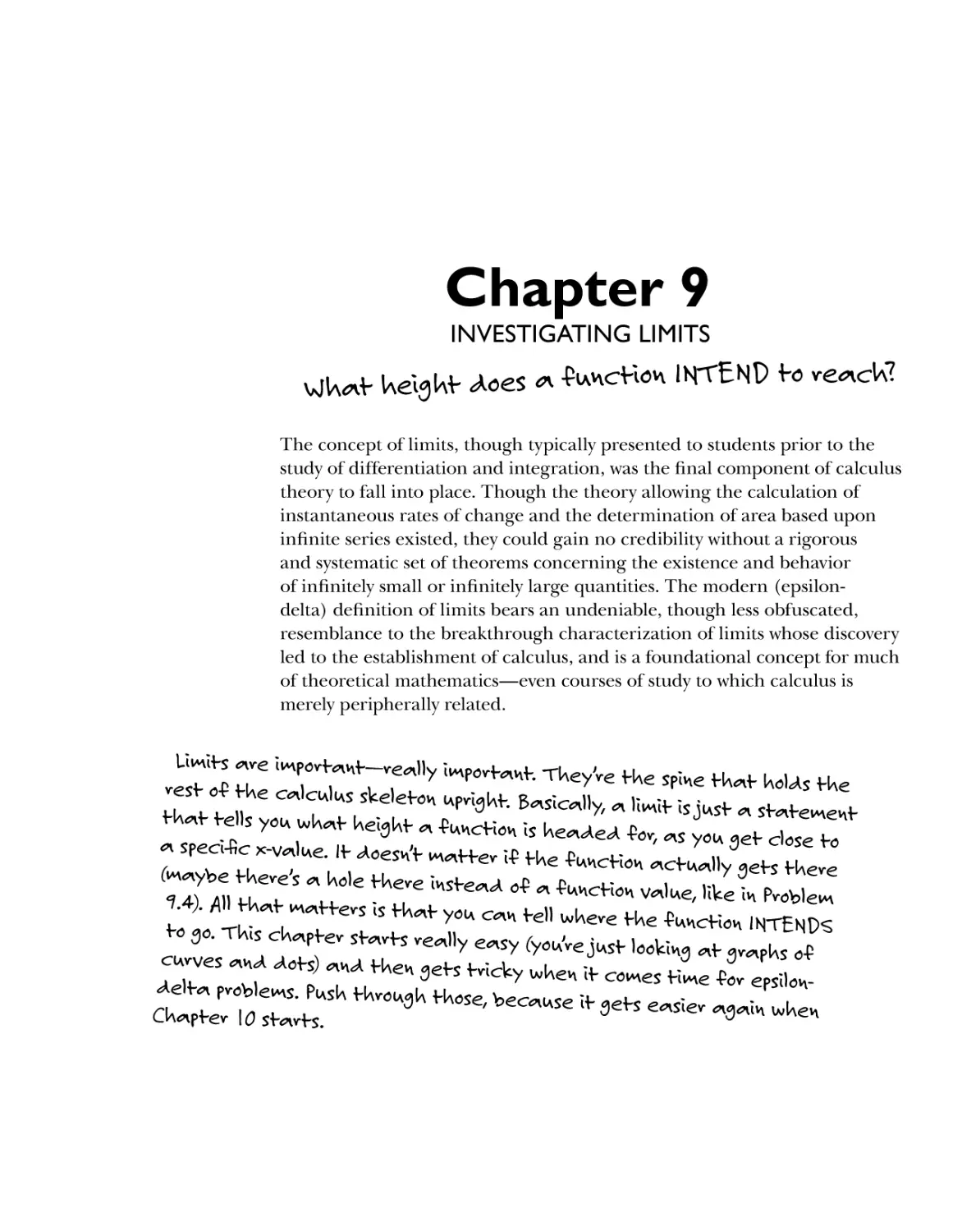Chapter 9: Investigating Limits 123