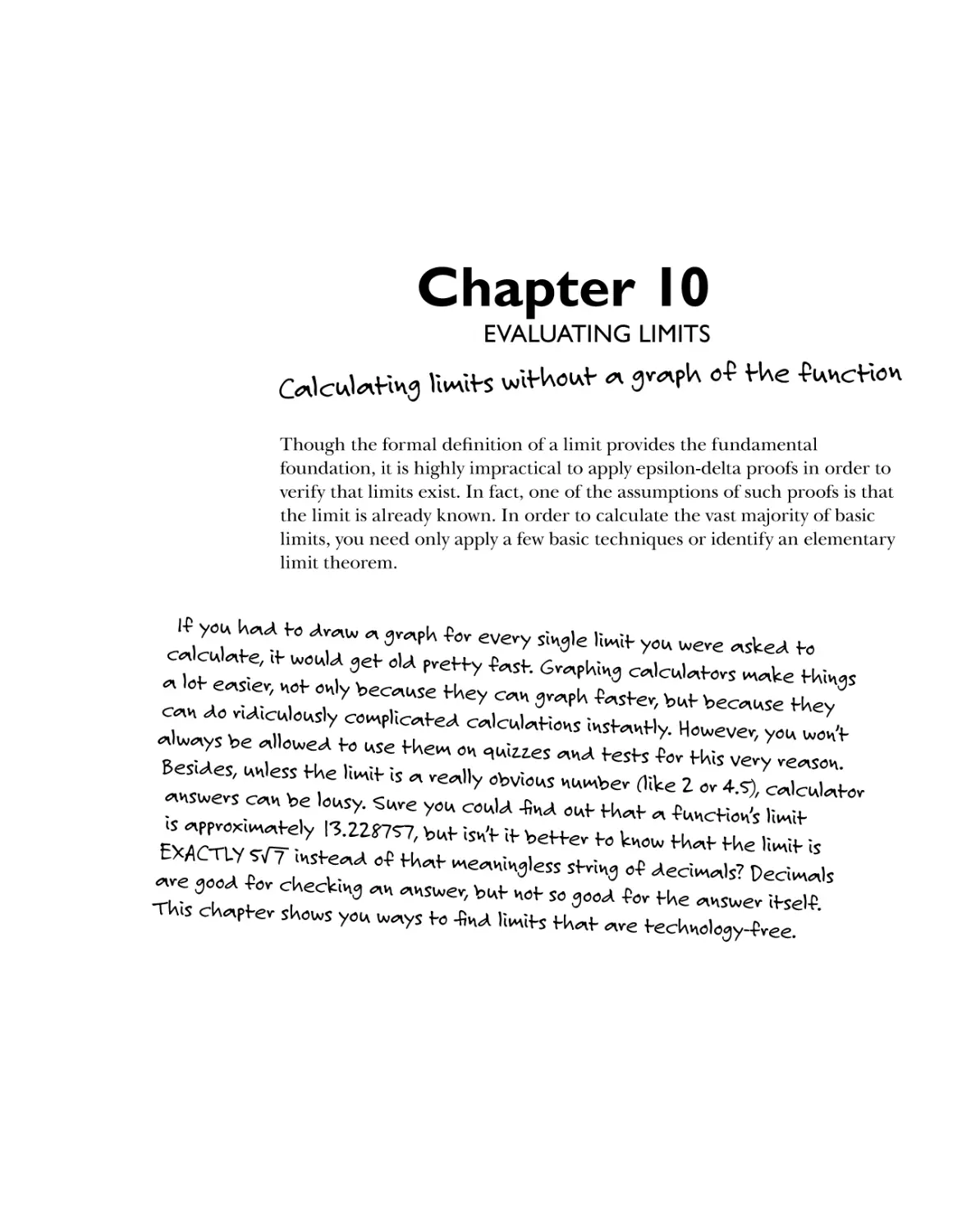 Chapter 10: Evaluating Limits 137