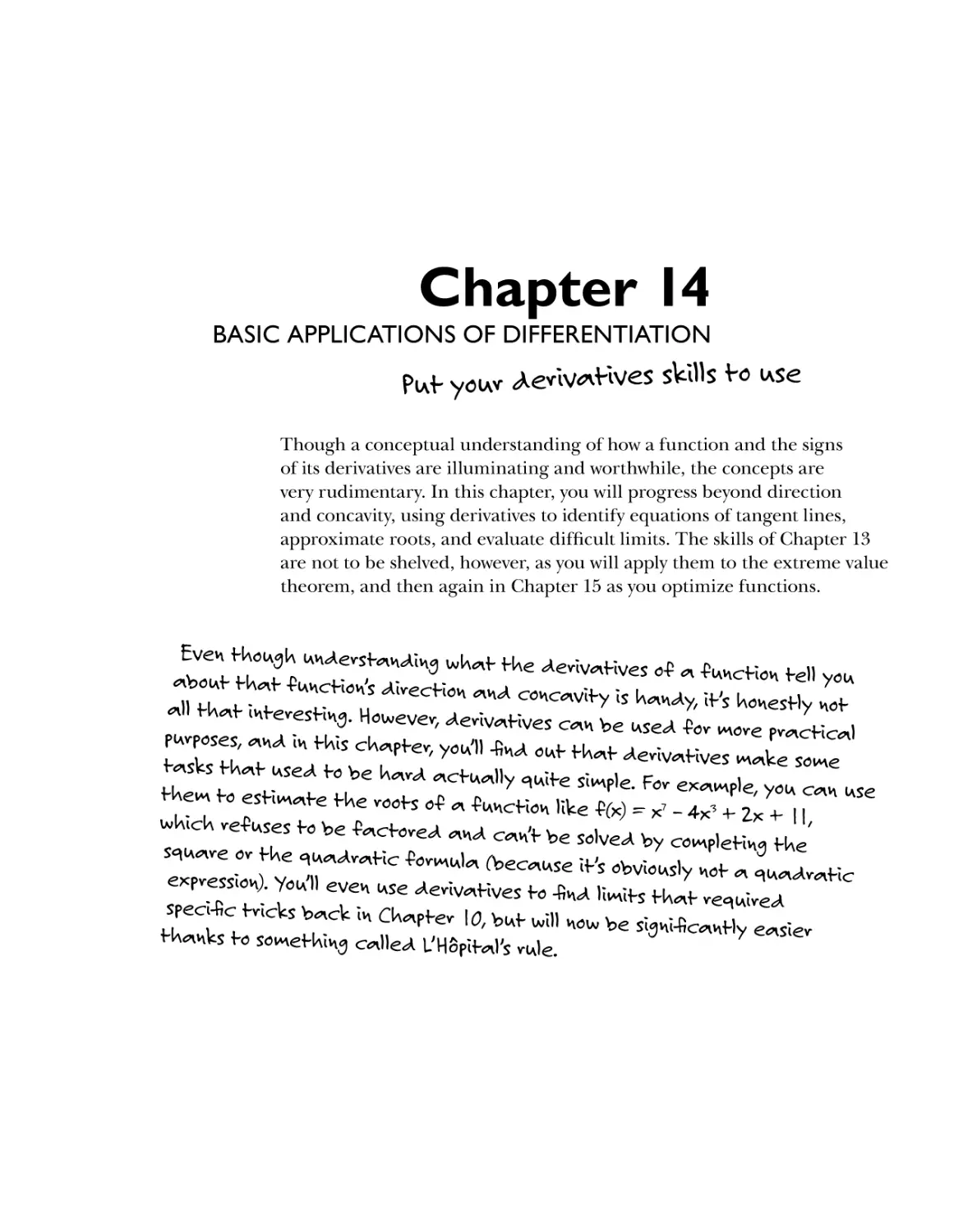 Chapter 14: Basic Applications of Differentiation 205
