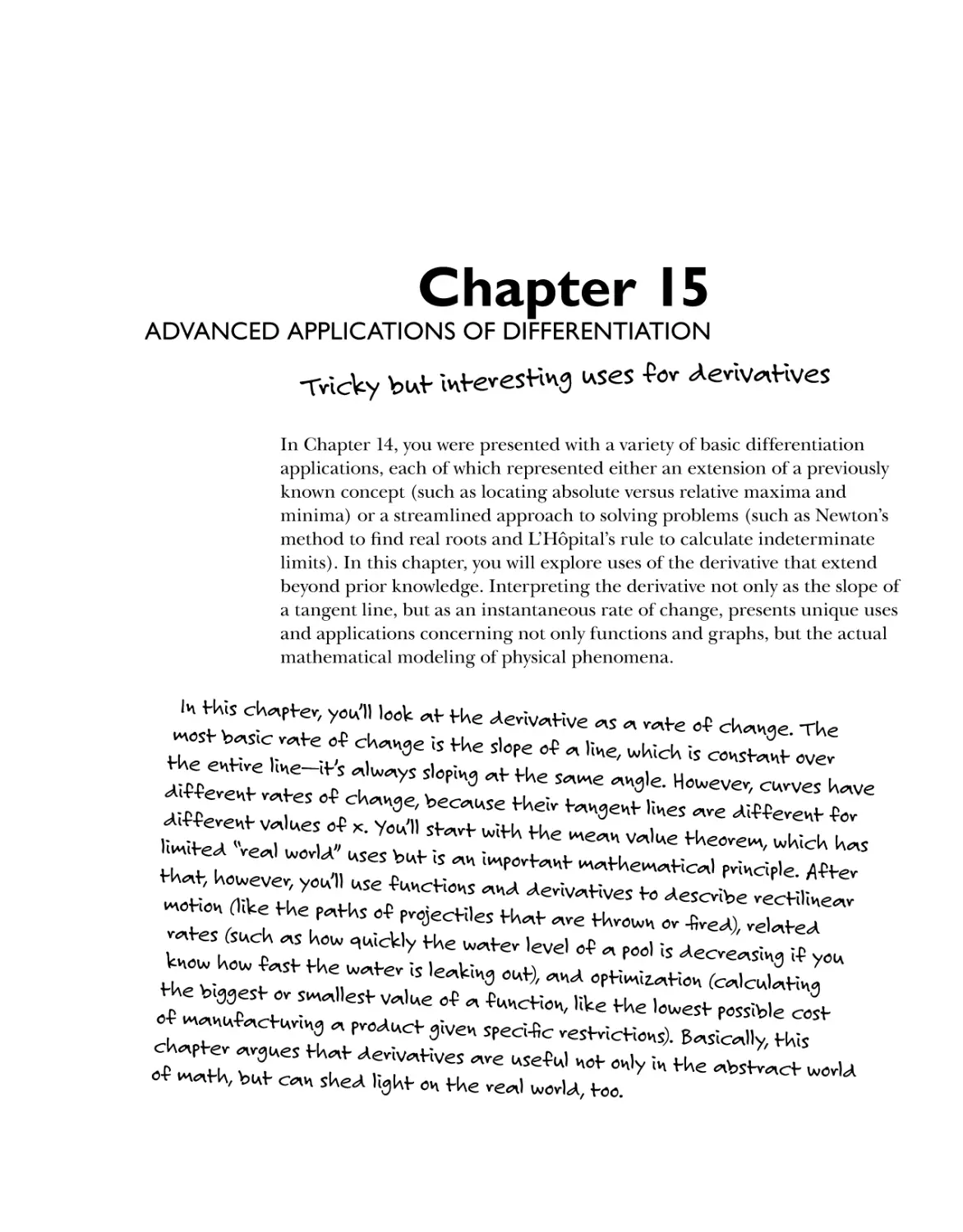 Chapter 15: Advanced Applications of Differentiation 223